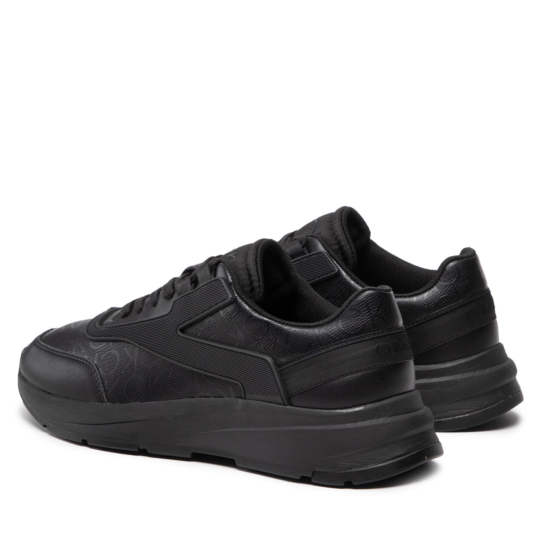 Calvin Klein Sneakers Low Top Lace Up Mono HM0HM00818 Negru - Pled.ro