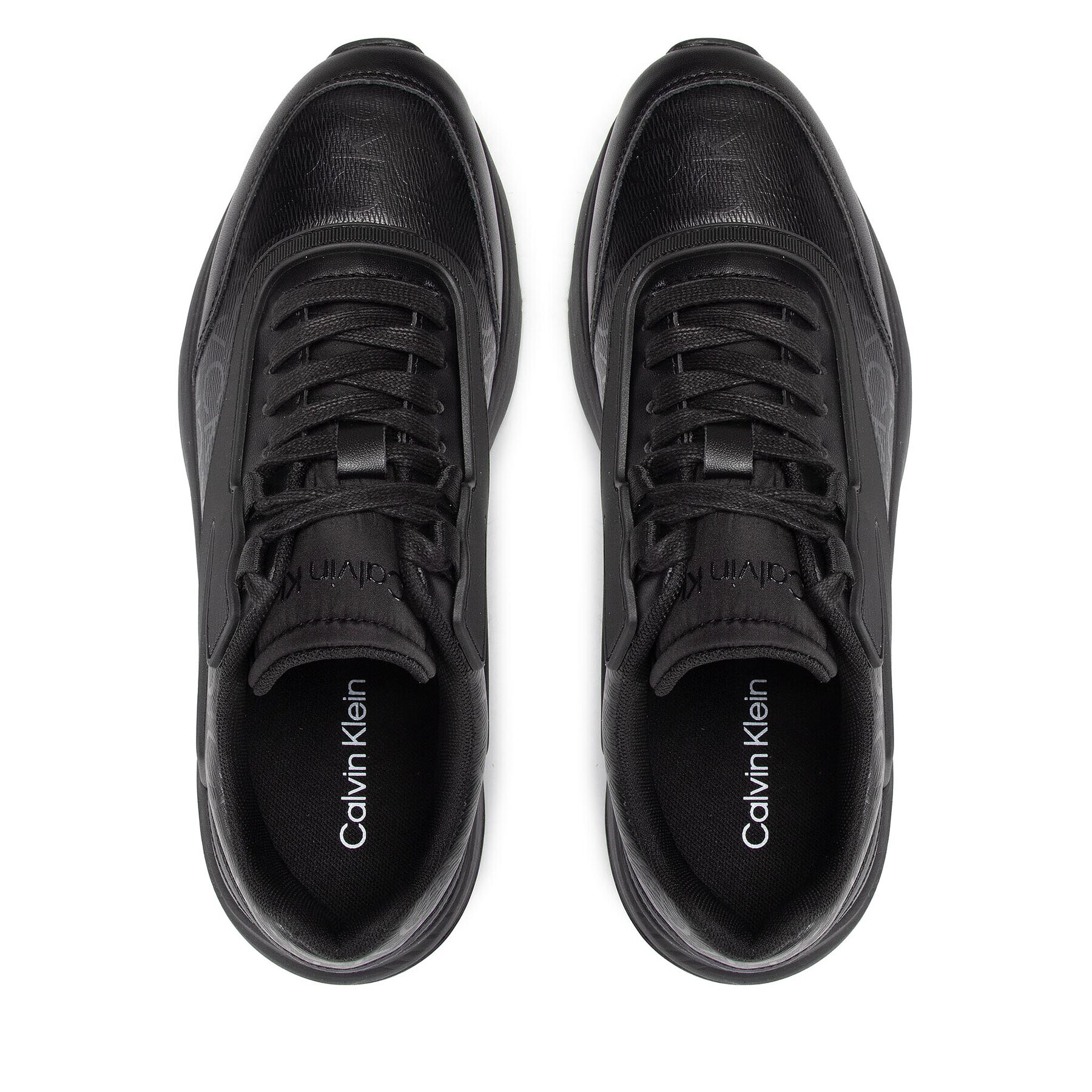 Calvin Klein Sneakers Low Top Lace Up Mono HM0HM00818 Negru - Pled.ro