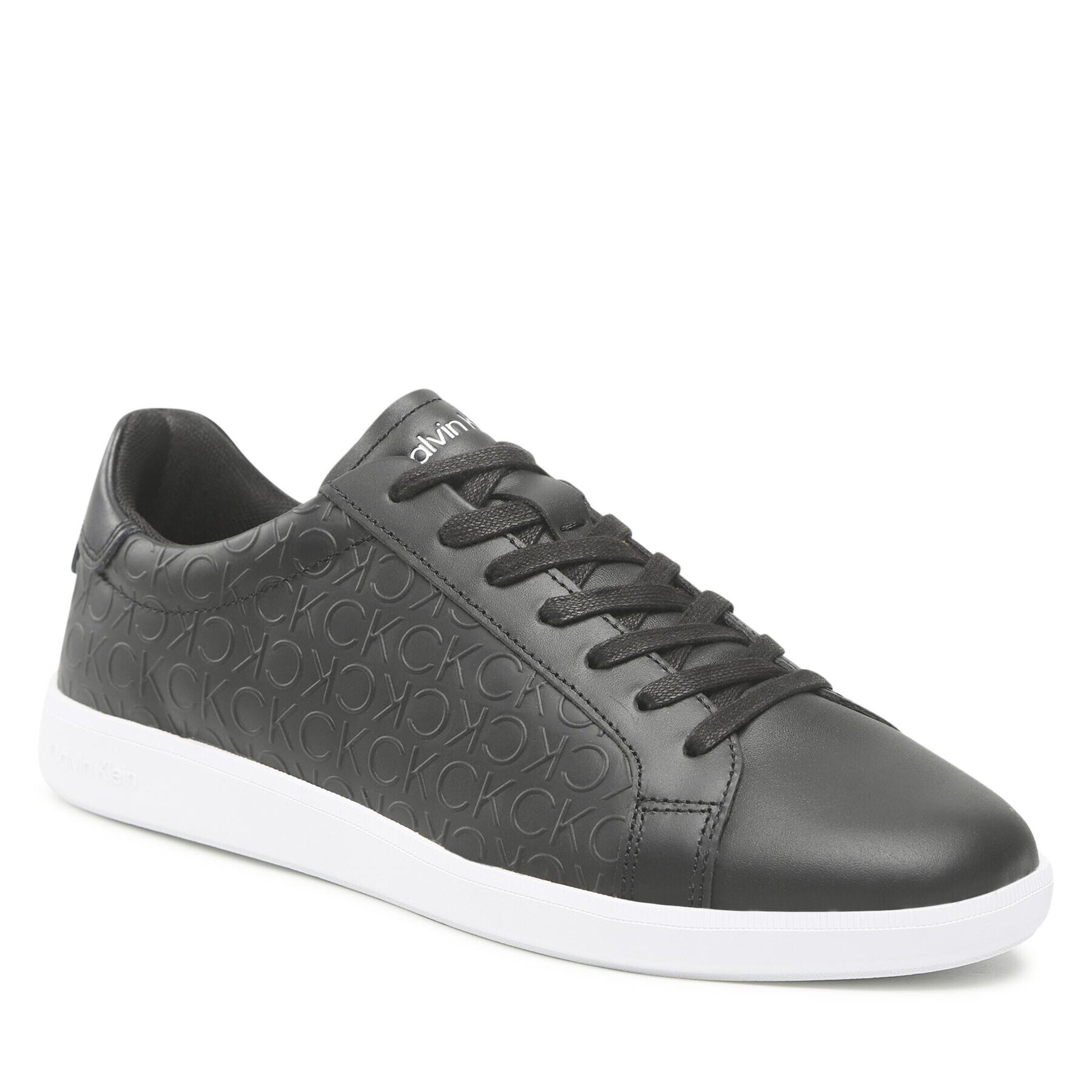 Calvin Klein Sneakers Low Top Lace Up Mono HM0HM00845 Negru - Pled.ro