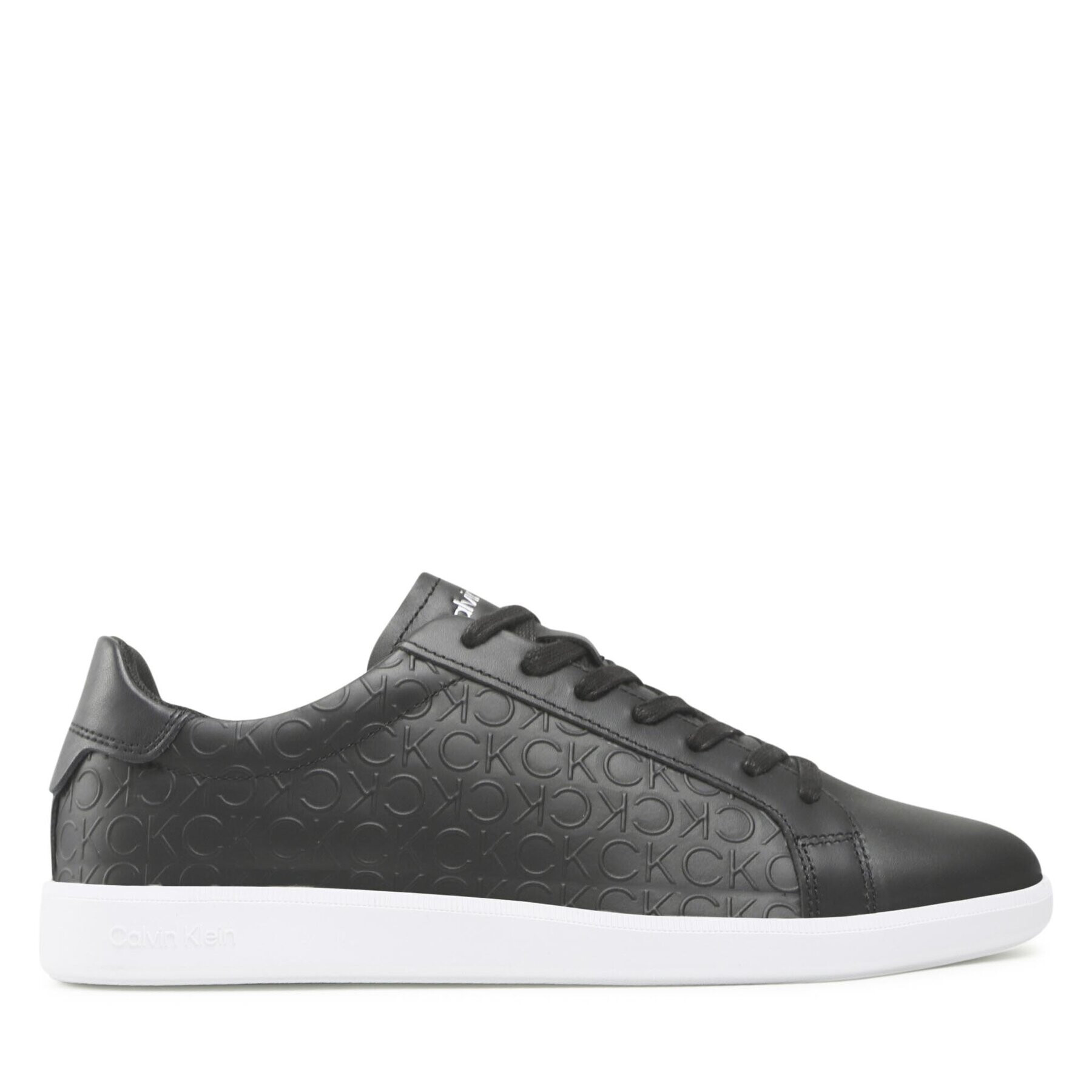 Calvin Klein Sneakers Low Top Lace Up Mono HM0HM00845 Negru - Pled.ro