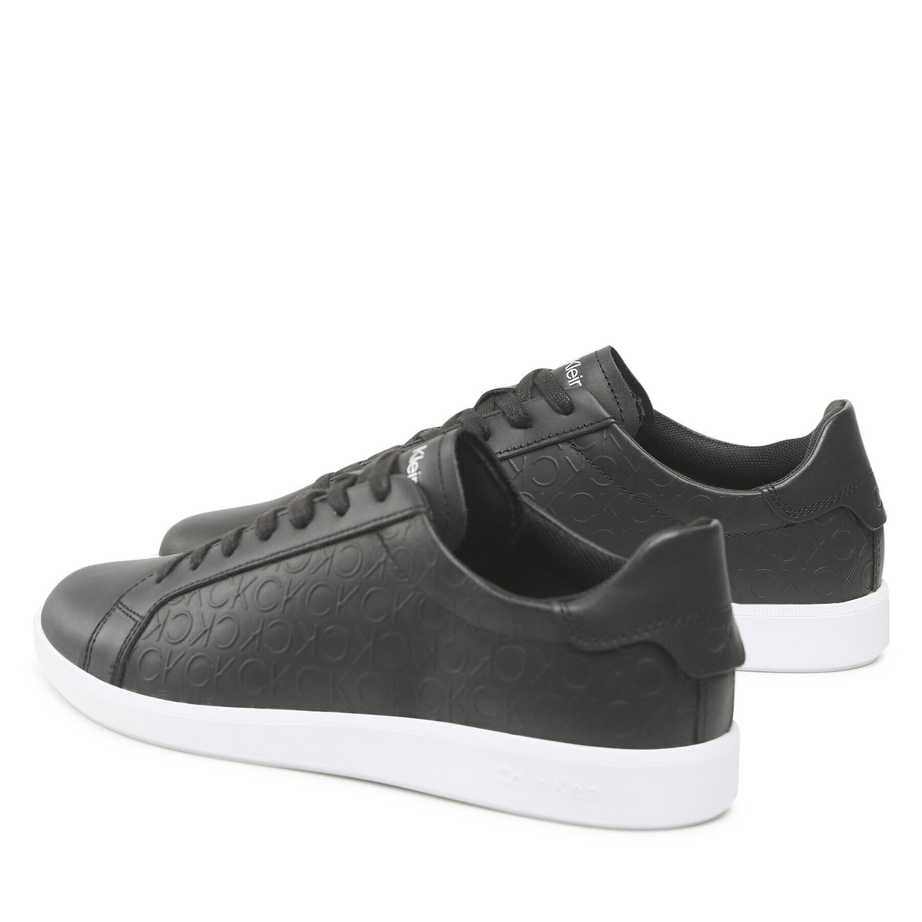 Calvin Klein Sneakers Low Top Lace Up Mono HM0HM00845 Negru - Pled.ro