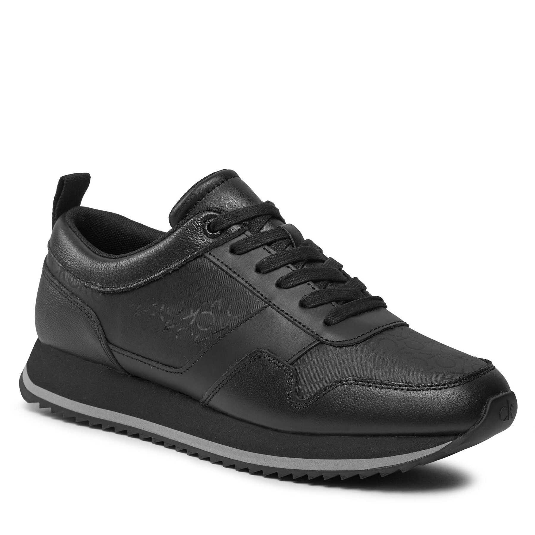 Calvin Klein Sneakers Low Top Lace Up Mono HM0HM00997 Negru - Pled.ro