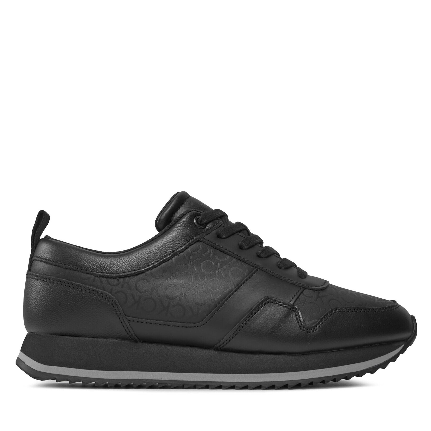 Calvin Klein Sneakers Low Top Lace Up Mono HM0HM00997 Negru - Pled.ro