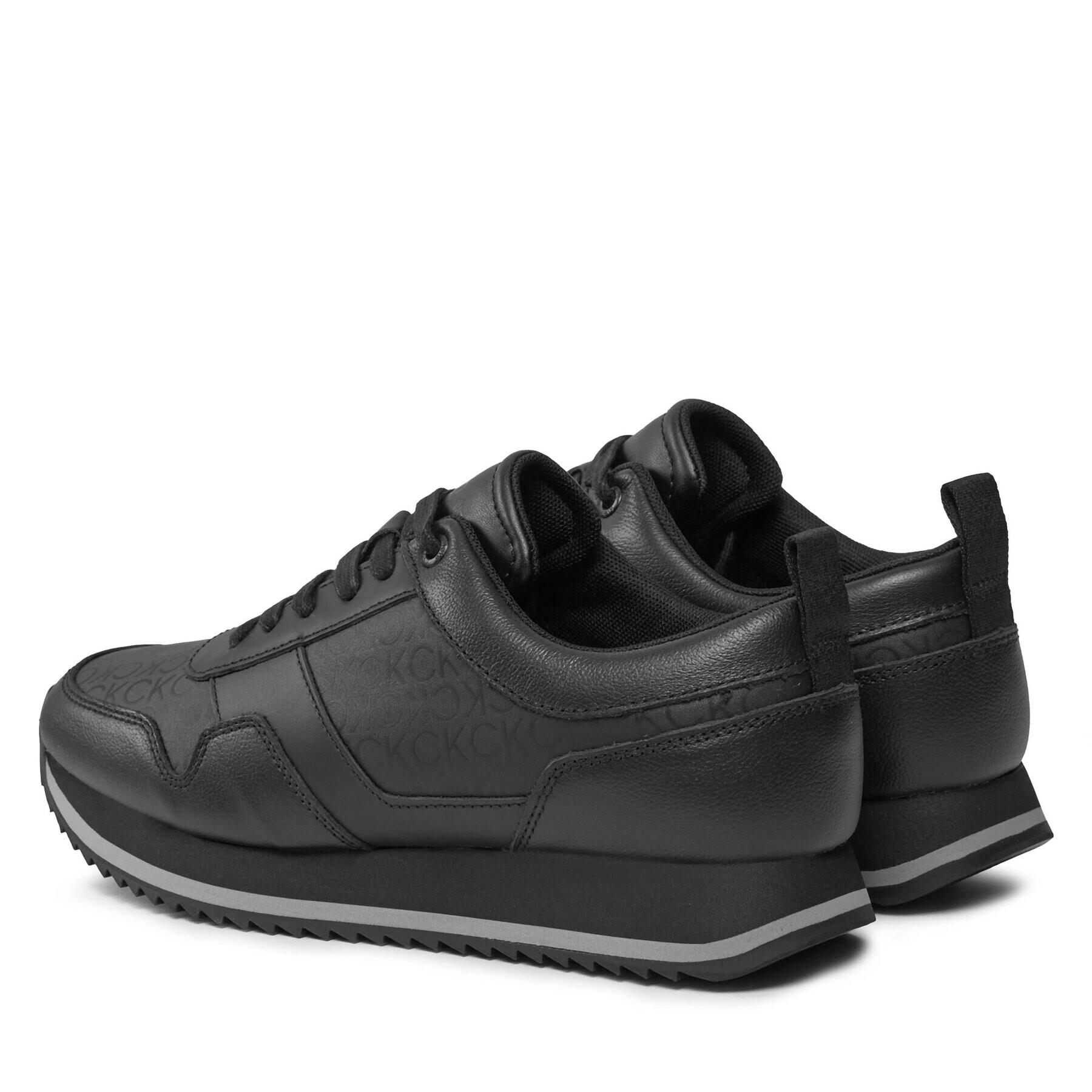 Calvin Klein Sneakers Low Top Lace Up Mono HM0HM00997 Negru - Pled.ro