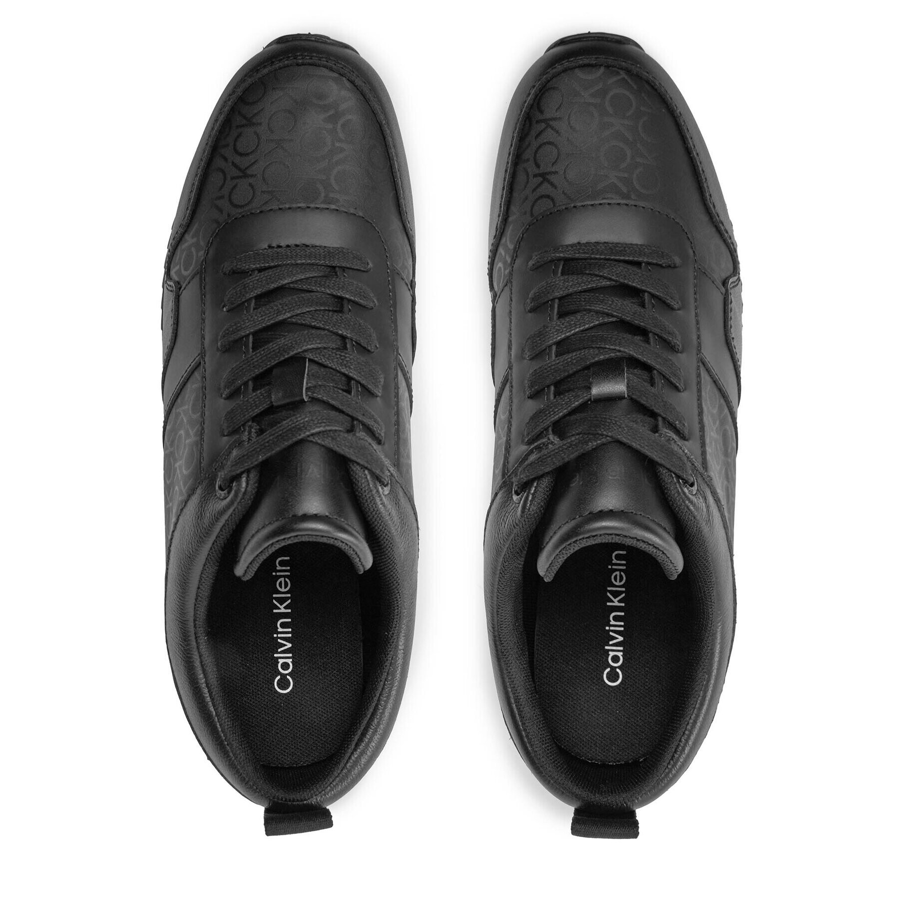 Calvin Klein Sneakers Low Top Lace Up Mono HM0HM00997 Negru - Pled.ro