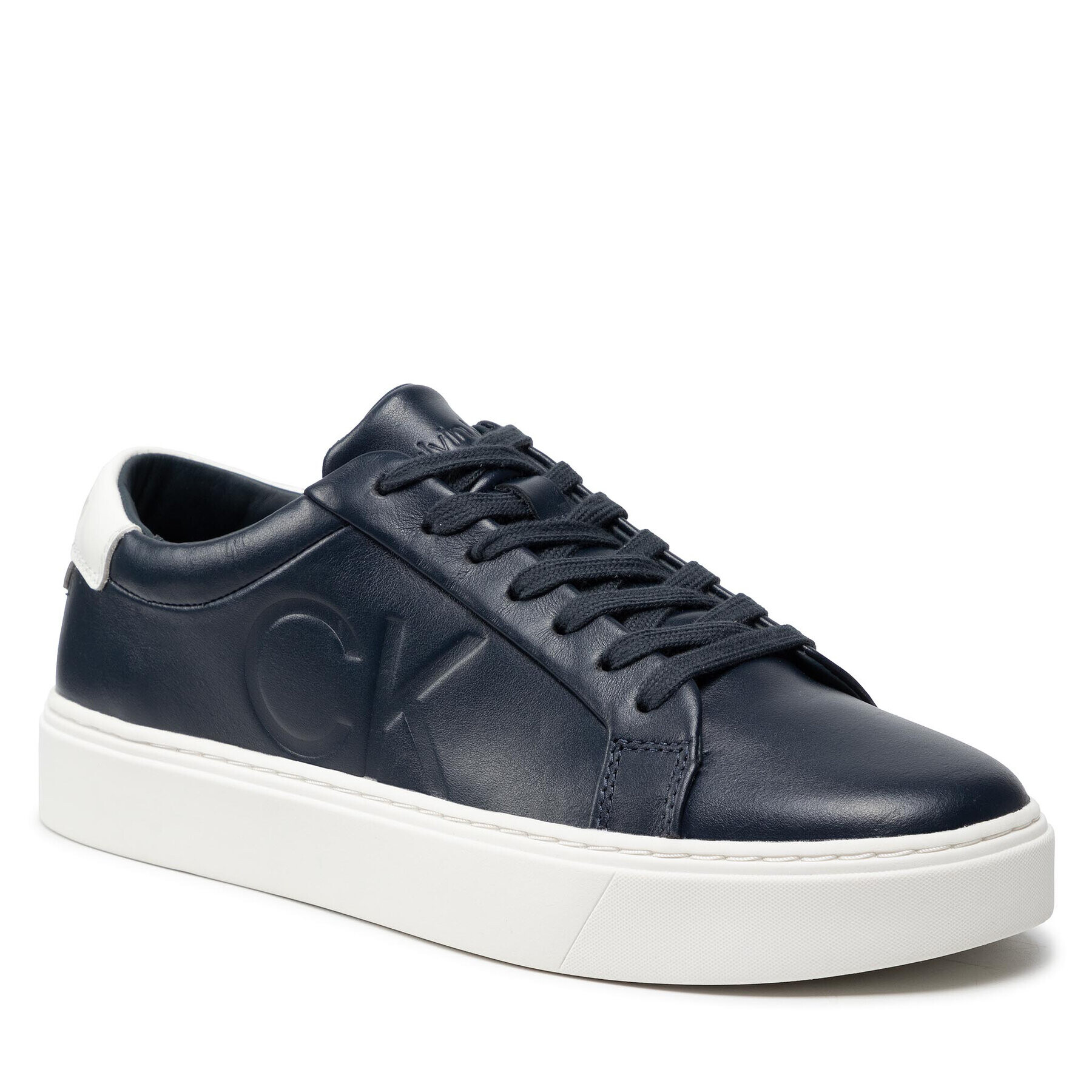 Calvin Klein Sneakers Low Top Lace Up/Mono Logo HM0HM00479 Bleumarin - Pled.ro