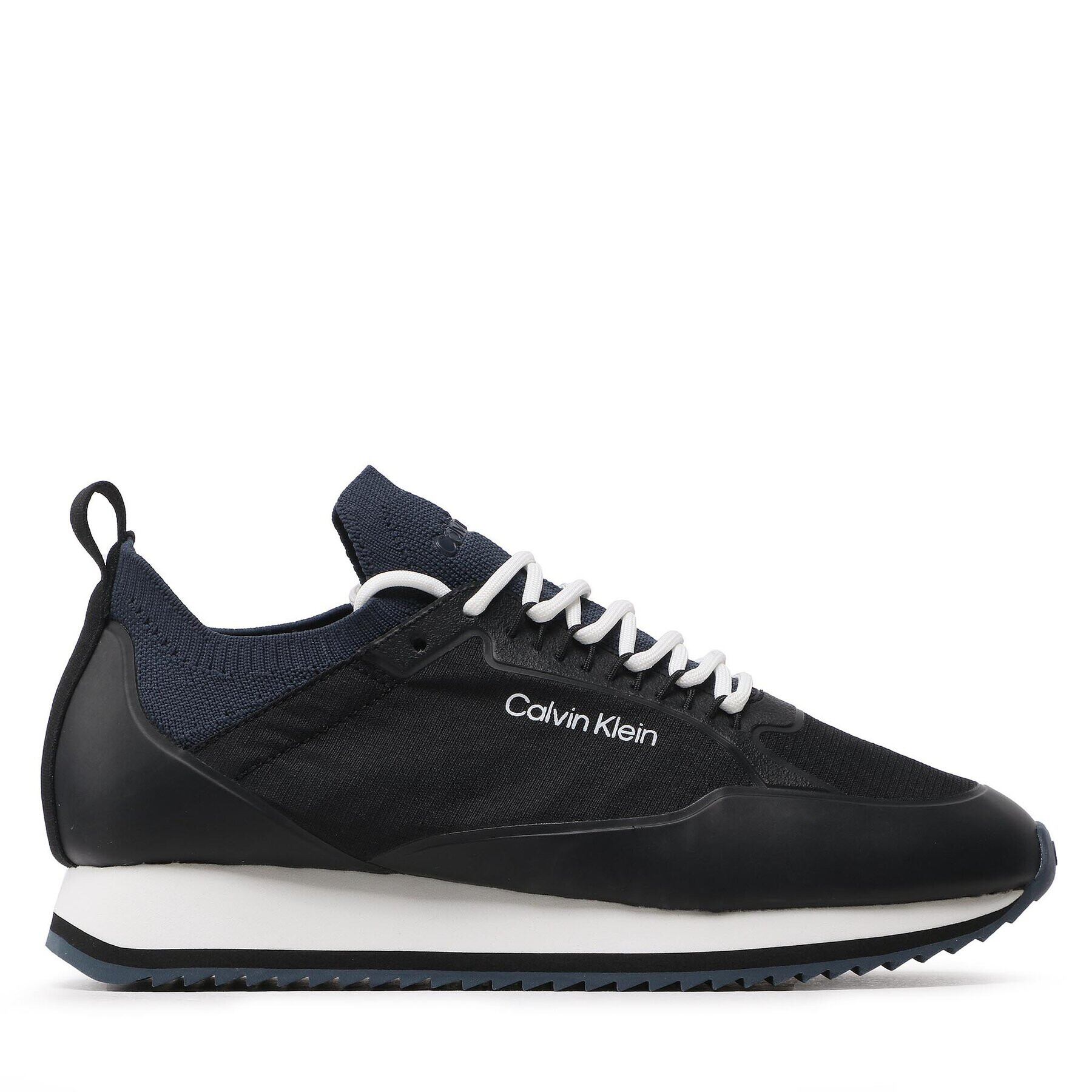 Calvin Klein Sneakers Low Top Lace Up Nylon HM0HM00921 Negru - Pled.ro