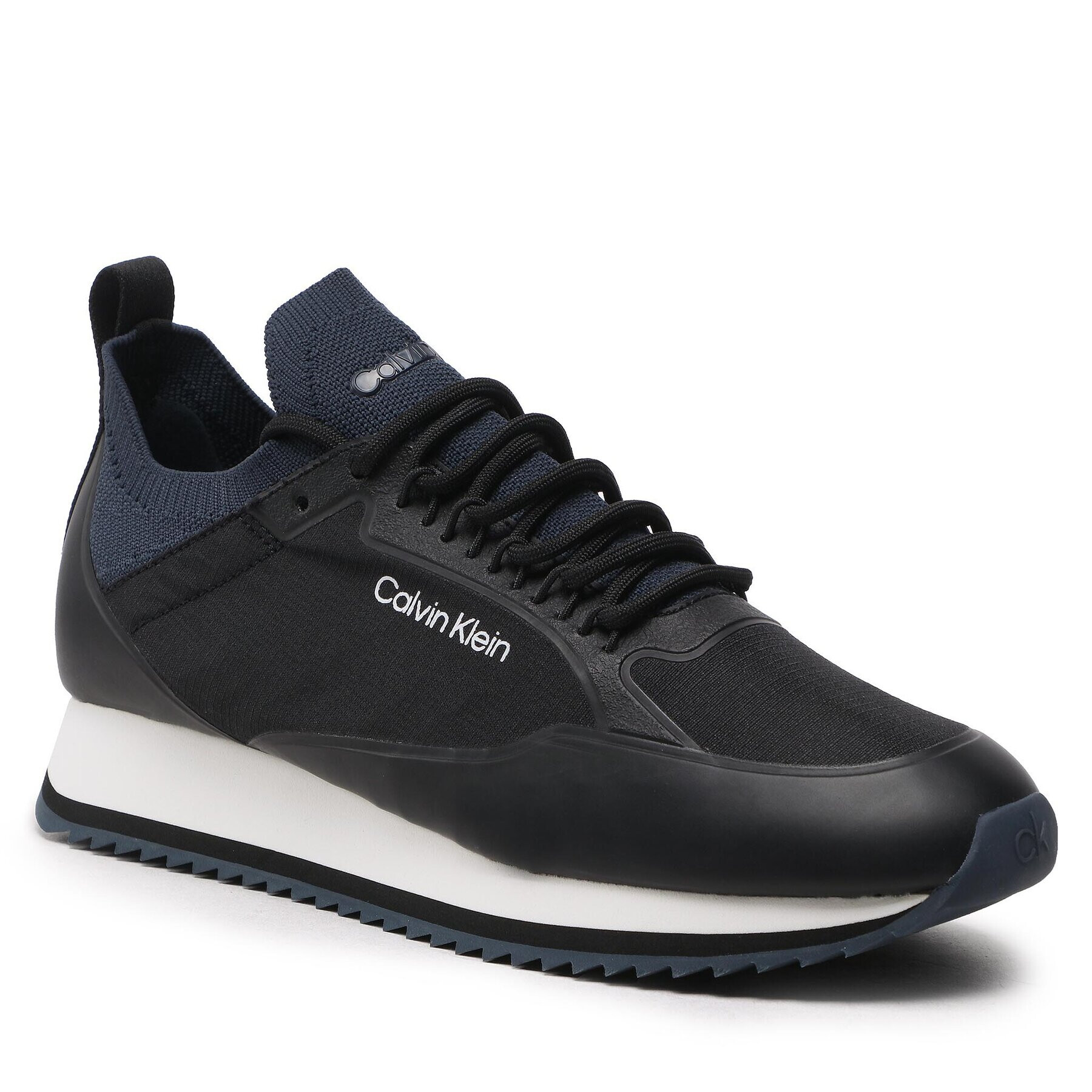 Calvin Klein Sneakers Low Top Lace Up Nylon HM0HM00921 Negru - Pled.ro