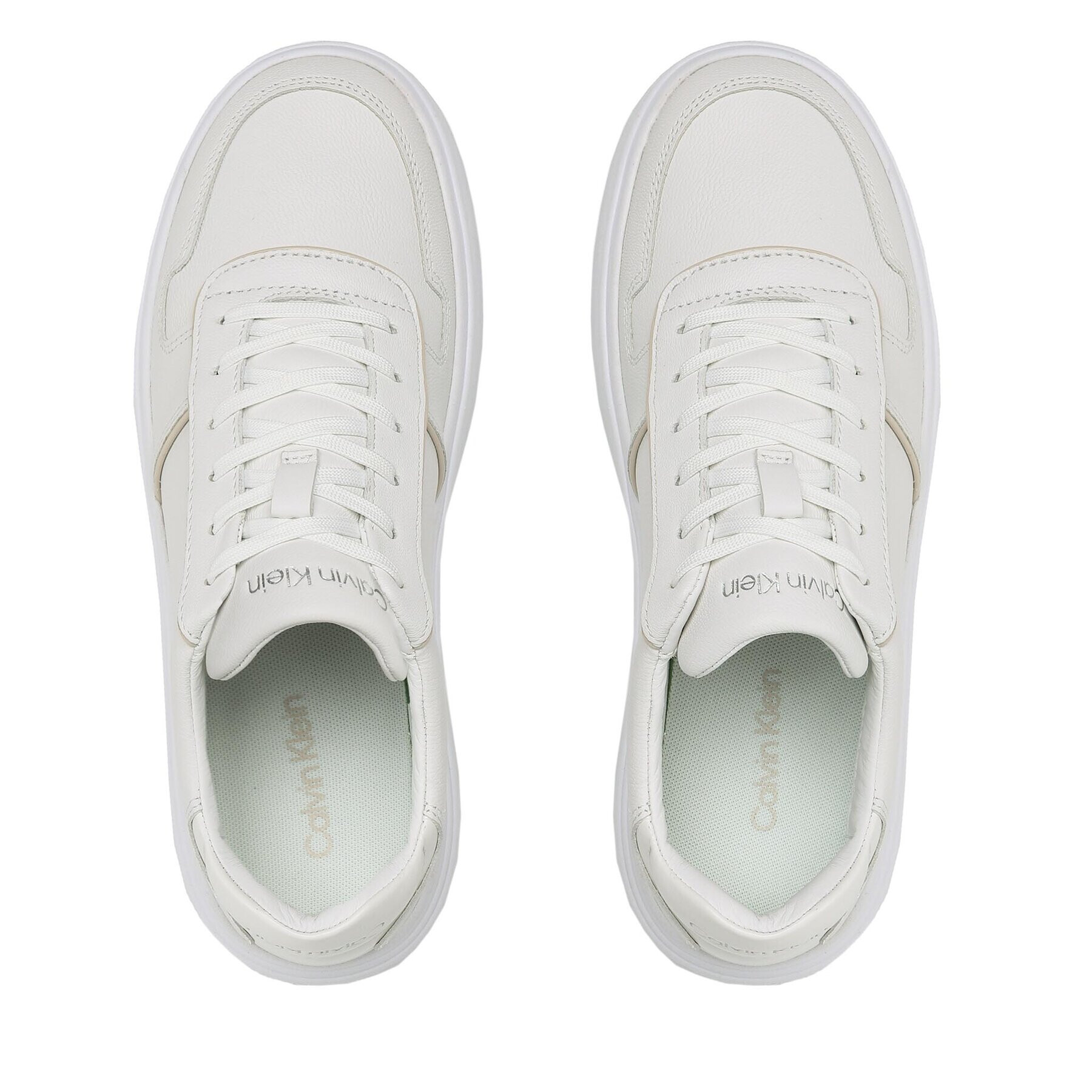 Calvin Klein Sneakers Low Top Lace Up Piping HM0HM00992 Alb - Pled.ro