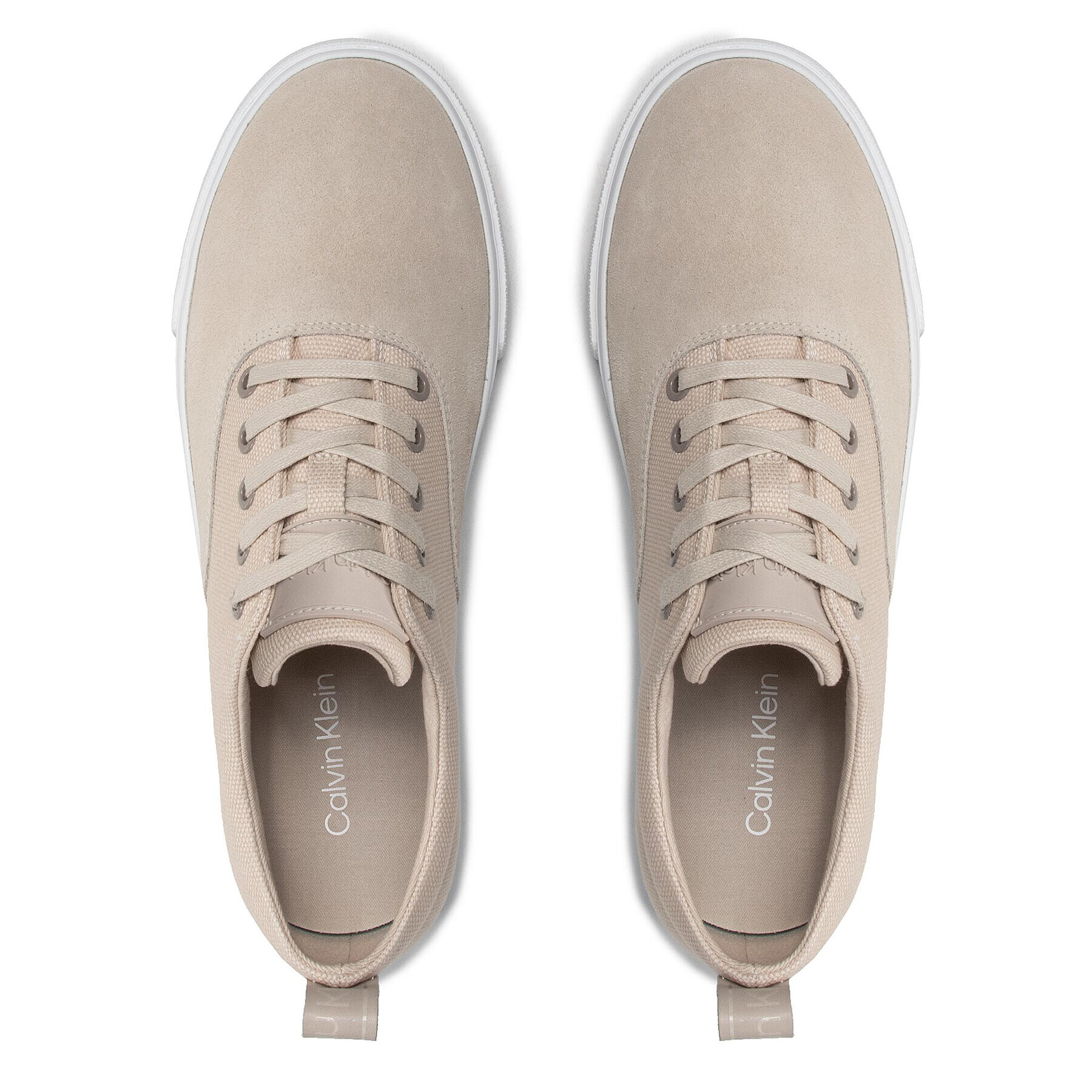 Calvin Klein Sneakers Low Top Lace Up Skate Cv Mix HM0HM00321 Bej - Pled.ro