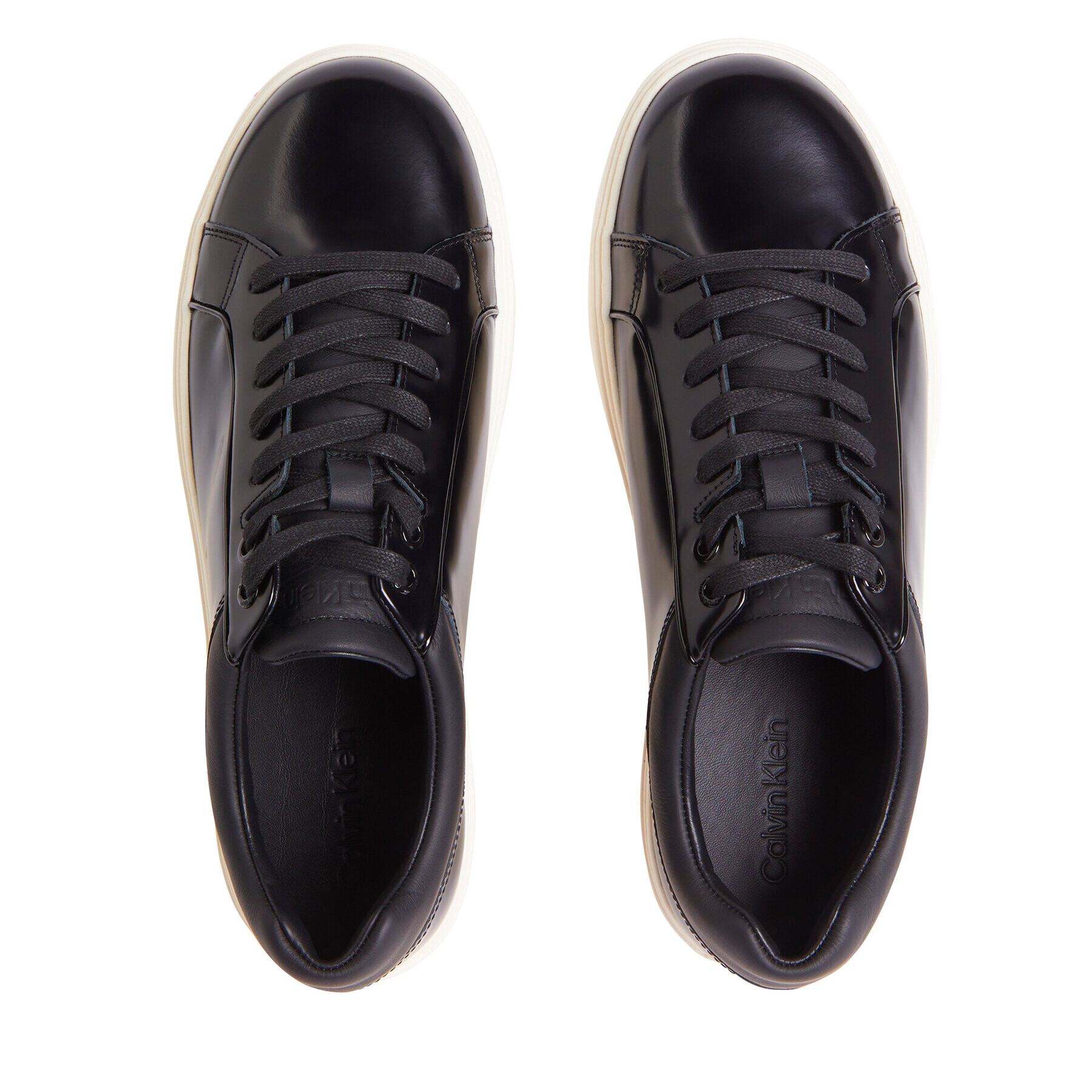 Calvin Klein Sneakers Low Top Lace Up Tux HM0HM01162 Negru - Pled.ro