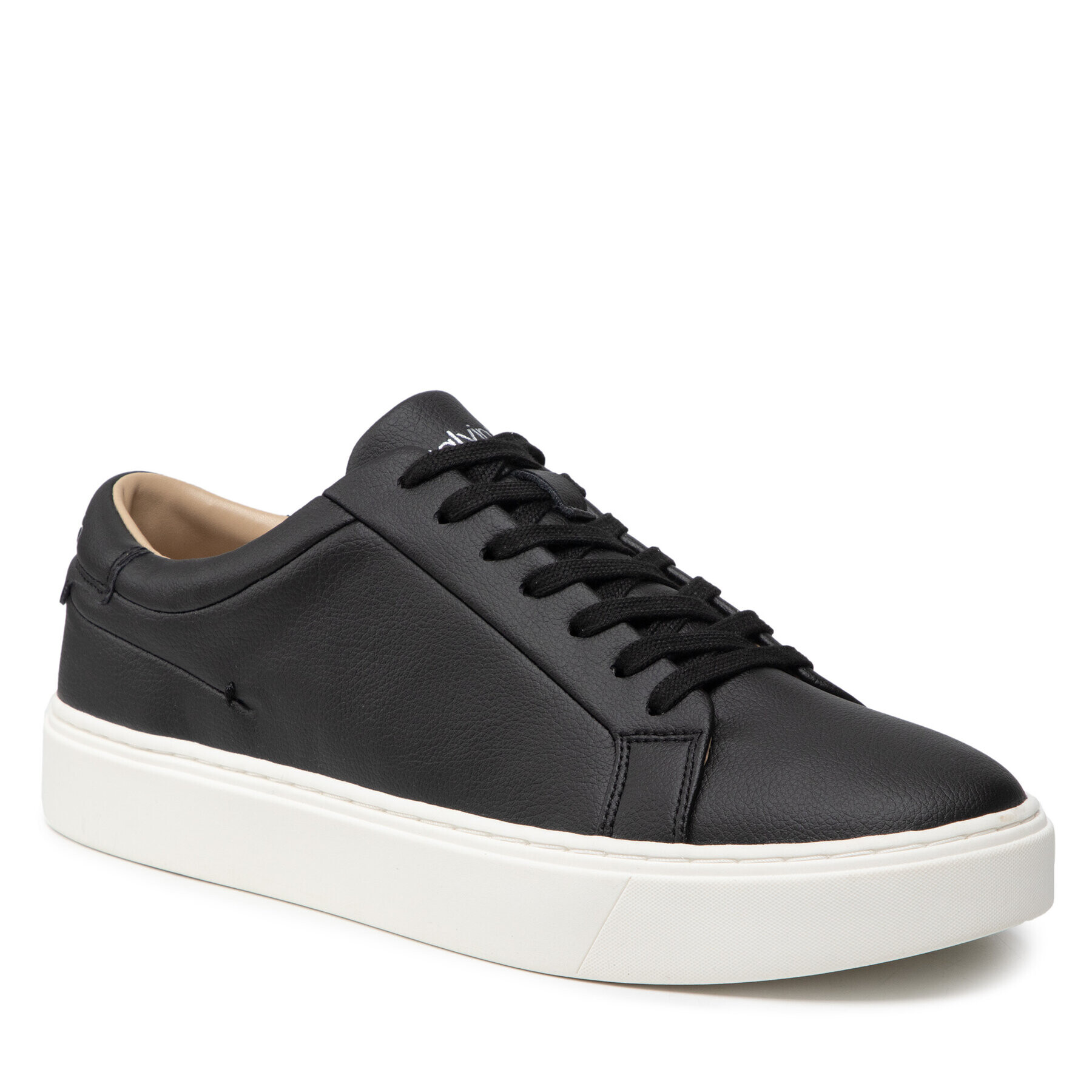 Calvin Klein Sneakers Low Top Lace Up Vegan Lth HM0HM00514 Negru - Pled.ro