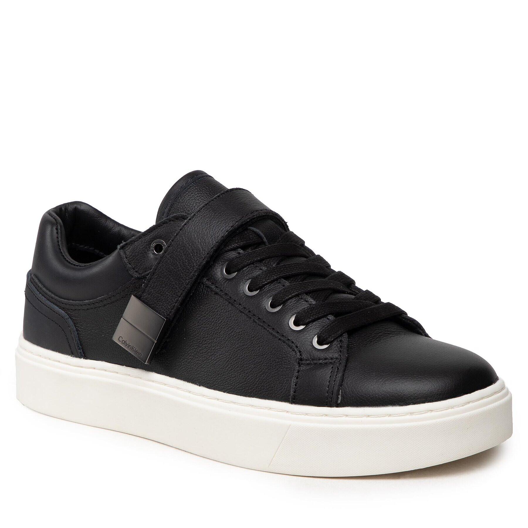 Calvin Klein Sneakers Low Top Lace Up W/Plaque HM0HM00919 Negru - Pled.ro