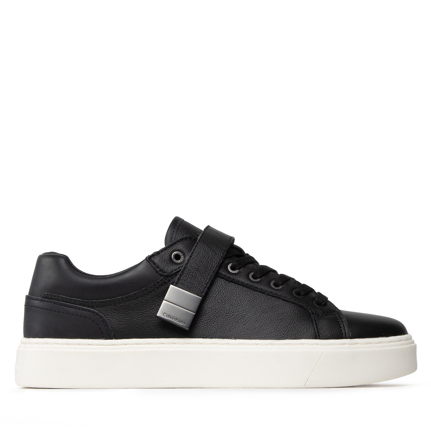 Calvin Klein Sneakers Low Top Lace Up W/Plaque HM0HM00919 Negru - Pled.ro