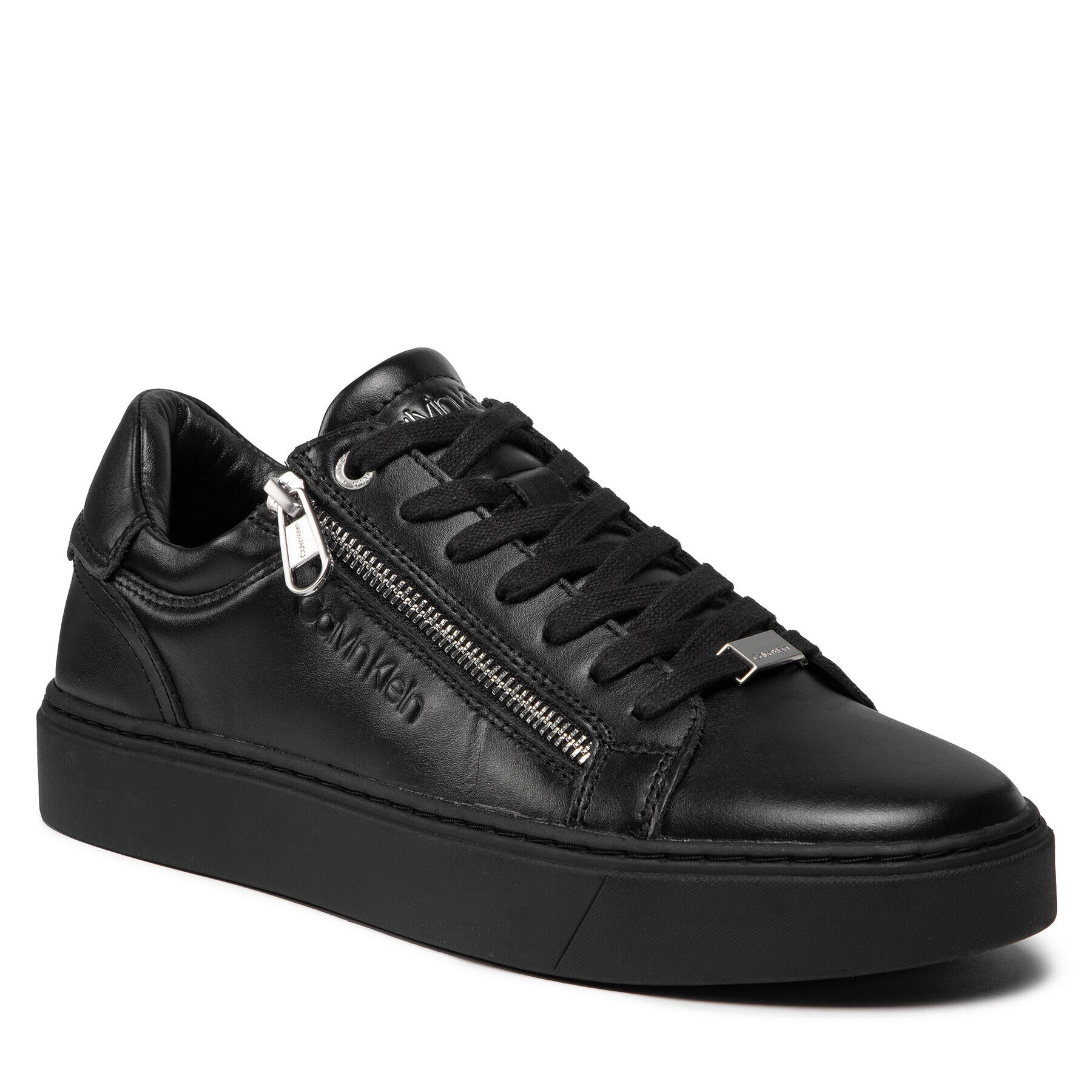 Calvin Klein Sneakers Low Top Lace Up W/Zip HM0HM00311 Negru - Pled.ro