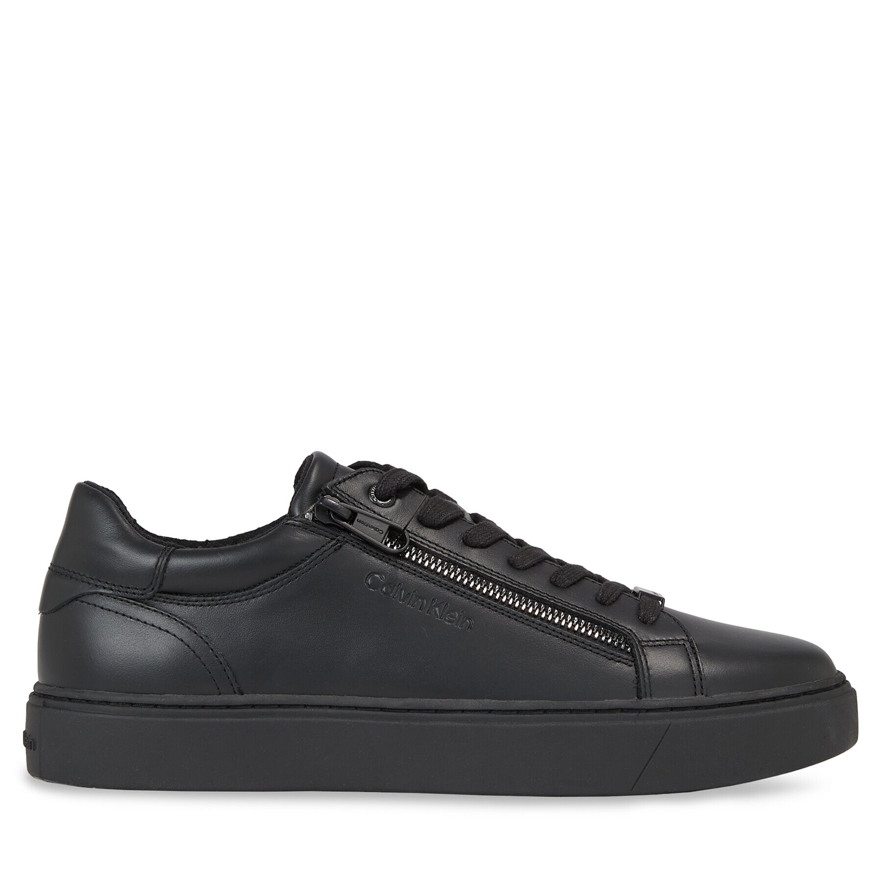 Calvin Klein Sneakers Low Top Lace Up W/Zip Rubb HM0HM01268 Negru - Pled.ro