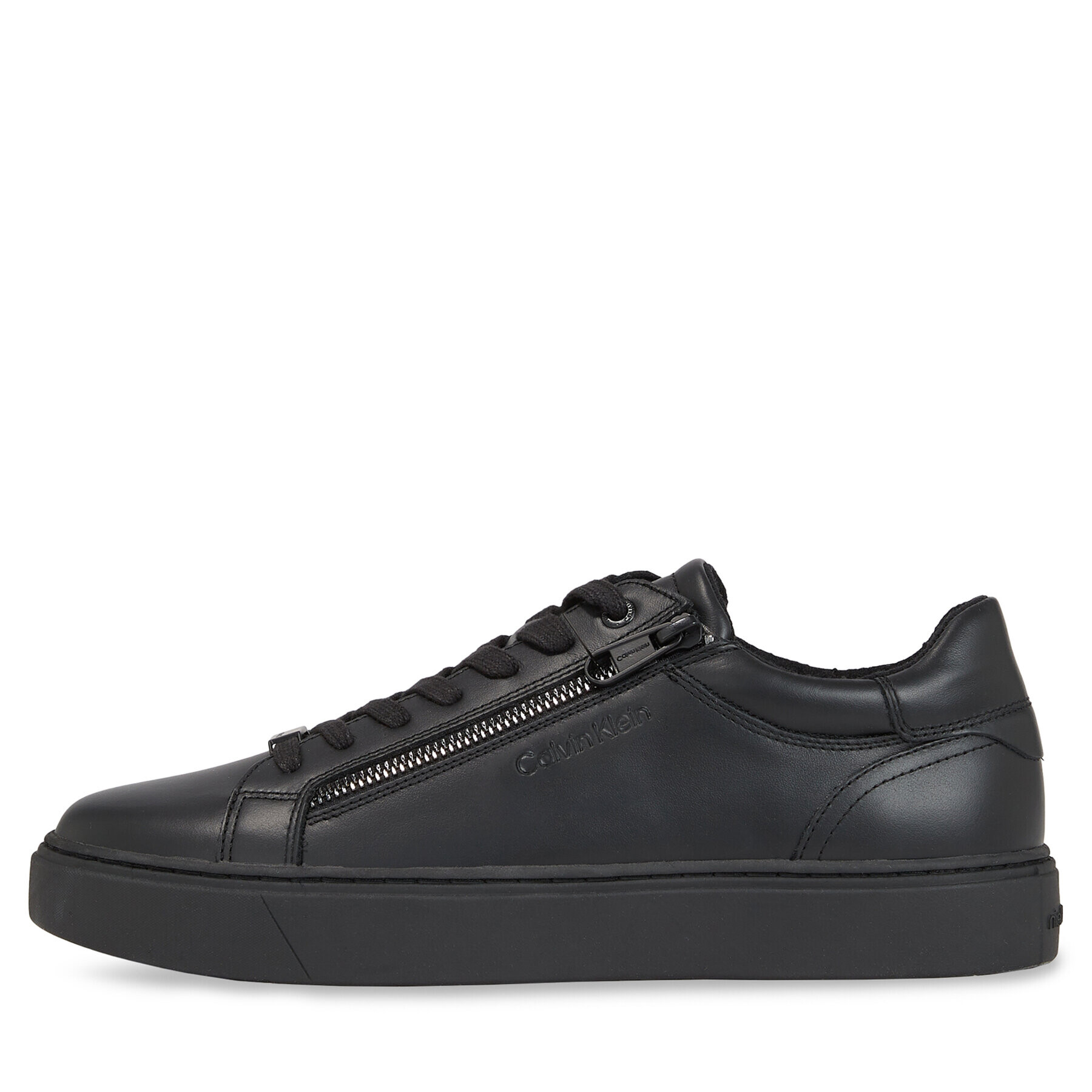 Calvin Klein Sneakers Low Top Lace Up W/Zip Rubb HM0HM01268 Negru - Pled.ro