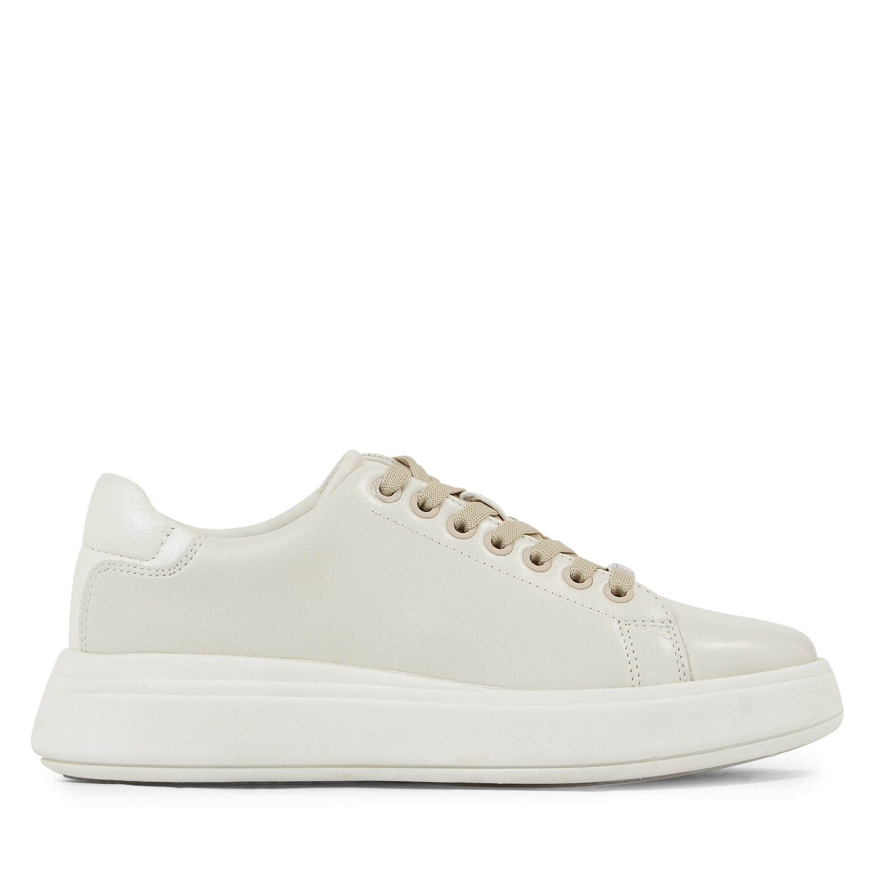 Calvin Klein Sneakers Raised Cupsole Lace Up HW0HW01668 Bej - Pled.ro