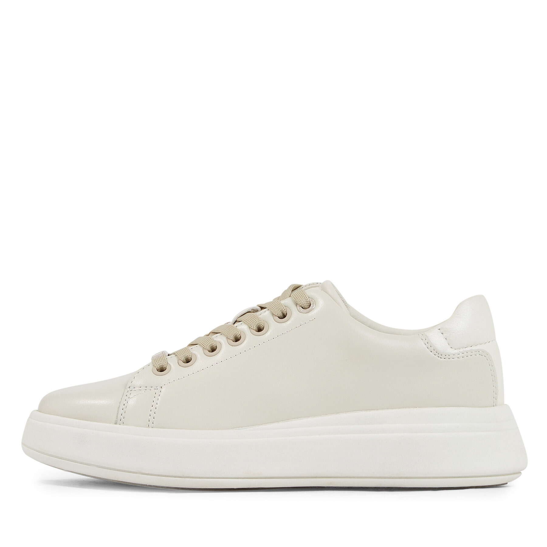 Calvin Klein Sneakers Raised Cupsole Lace Up HW0HW01668 Bej - Pled.ro