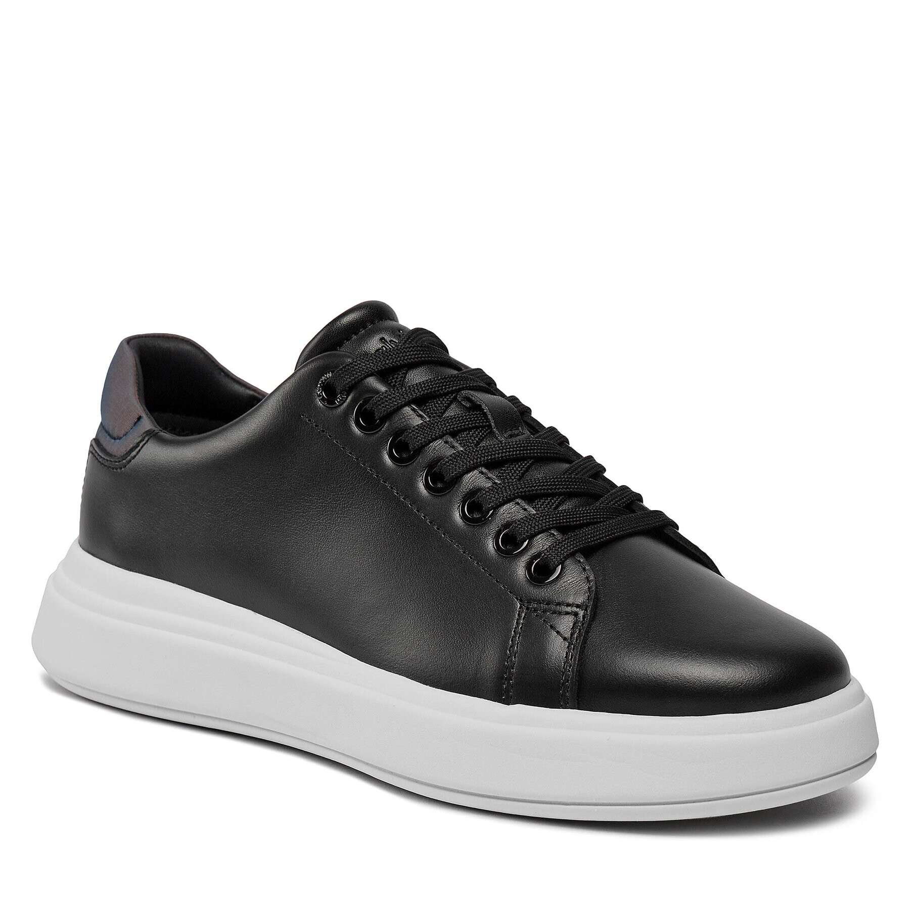 Calvin Klein Sneakers Raised Cupsole Lace Up Luminous HW0HW01997 Negru - Pled.ro