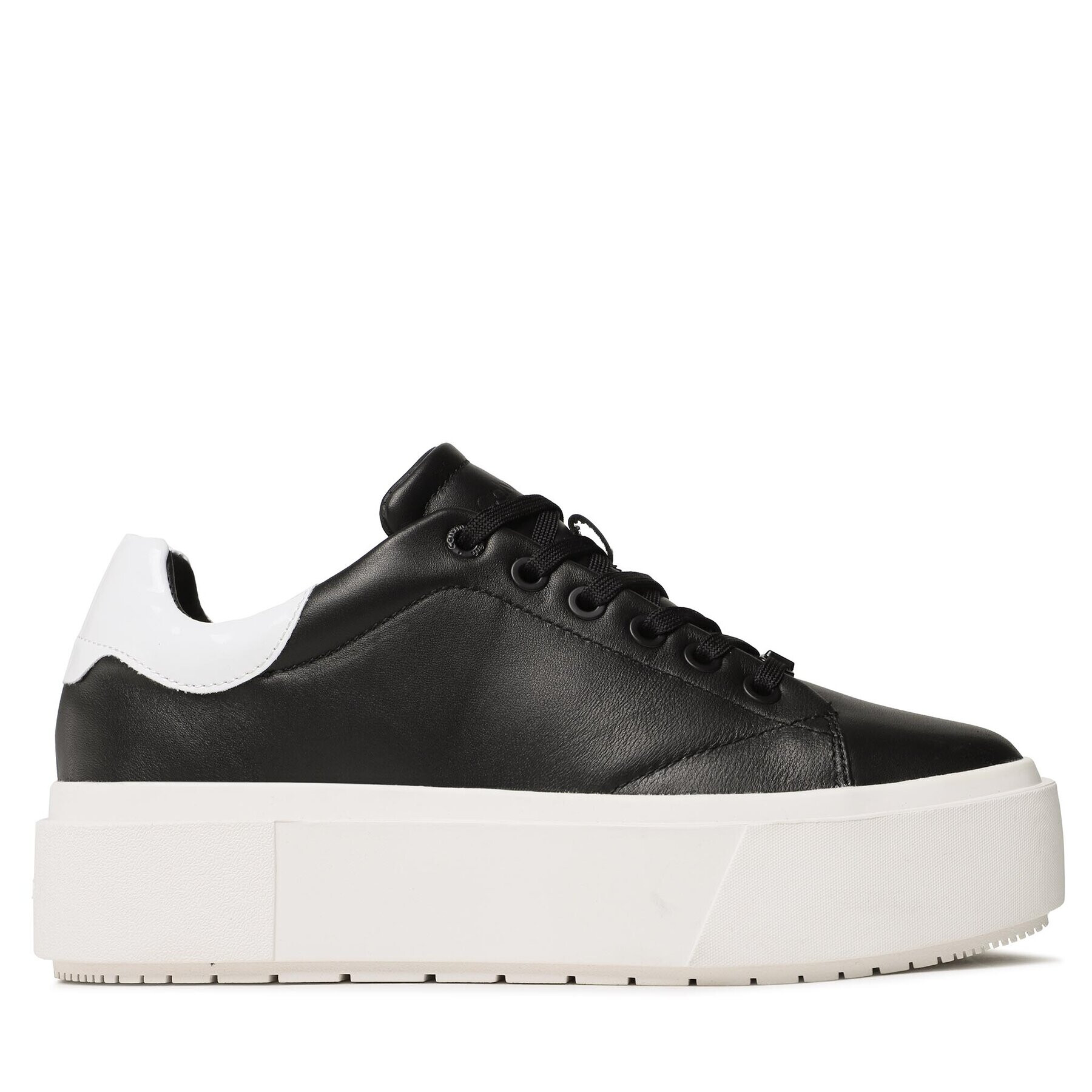 Calvin Klein Sneakers Squared Flatform Cupsole Lace Up HW0HW01775 Negru - Pled.ro