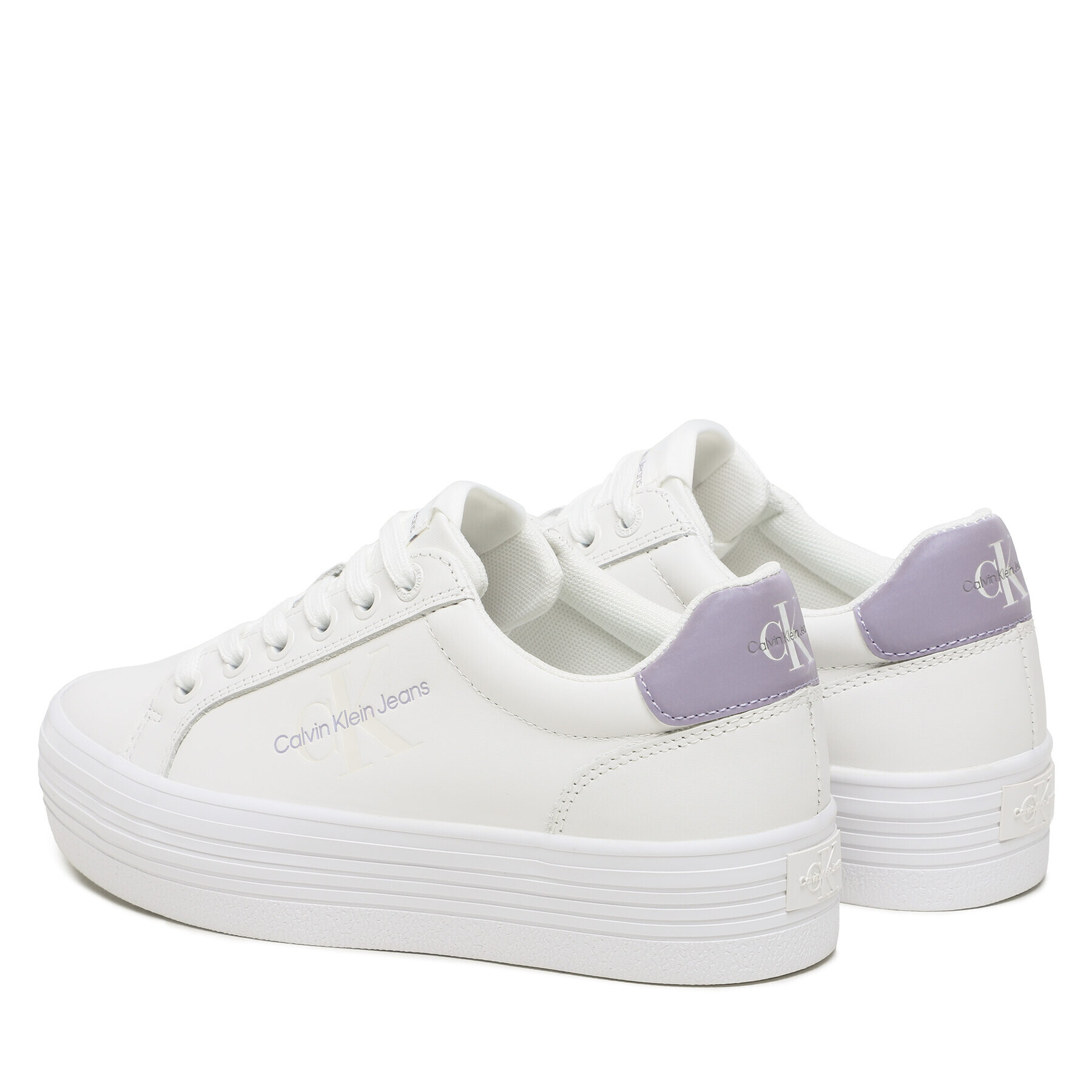 Calvin Klein Sneakers Vulc Flatform YW0YW01223 Alb - Pled.ro