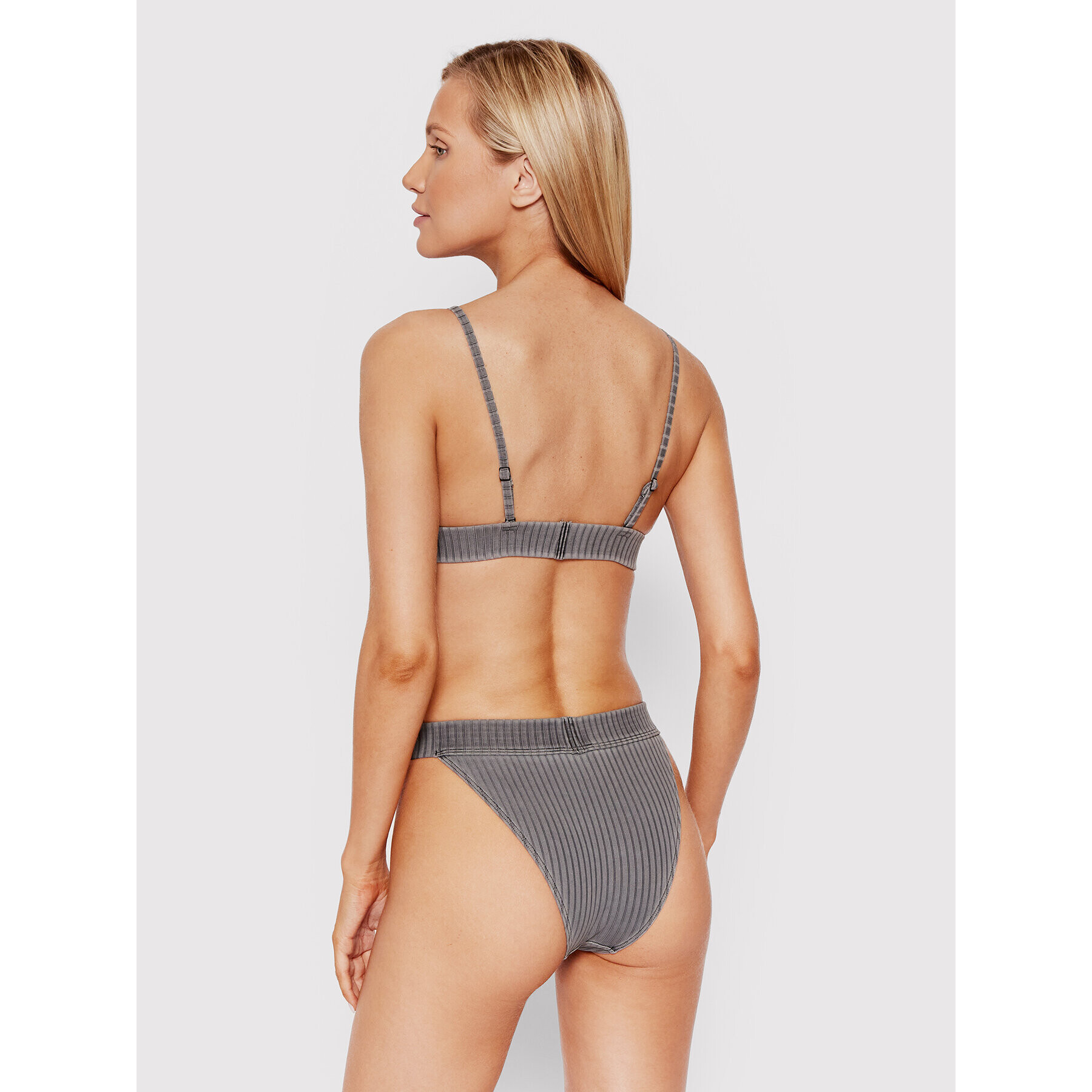 Calvin Klein Swimwear Bikini partea de jos Cheeky KW0KW01718 Gri - Pled.ro