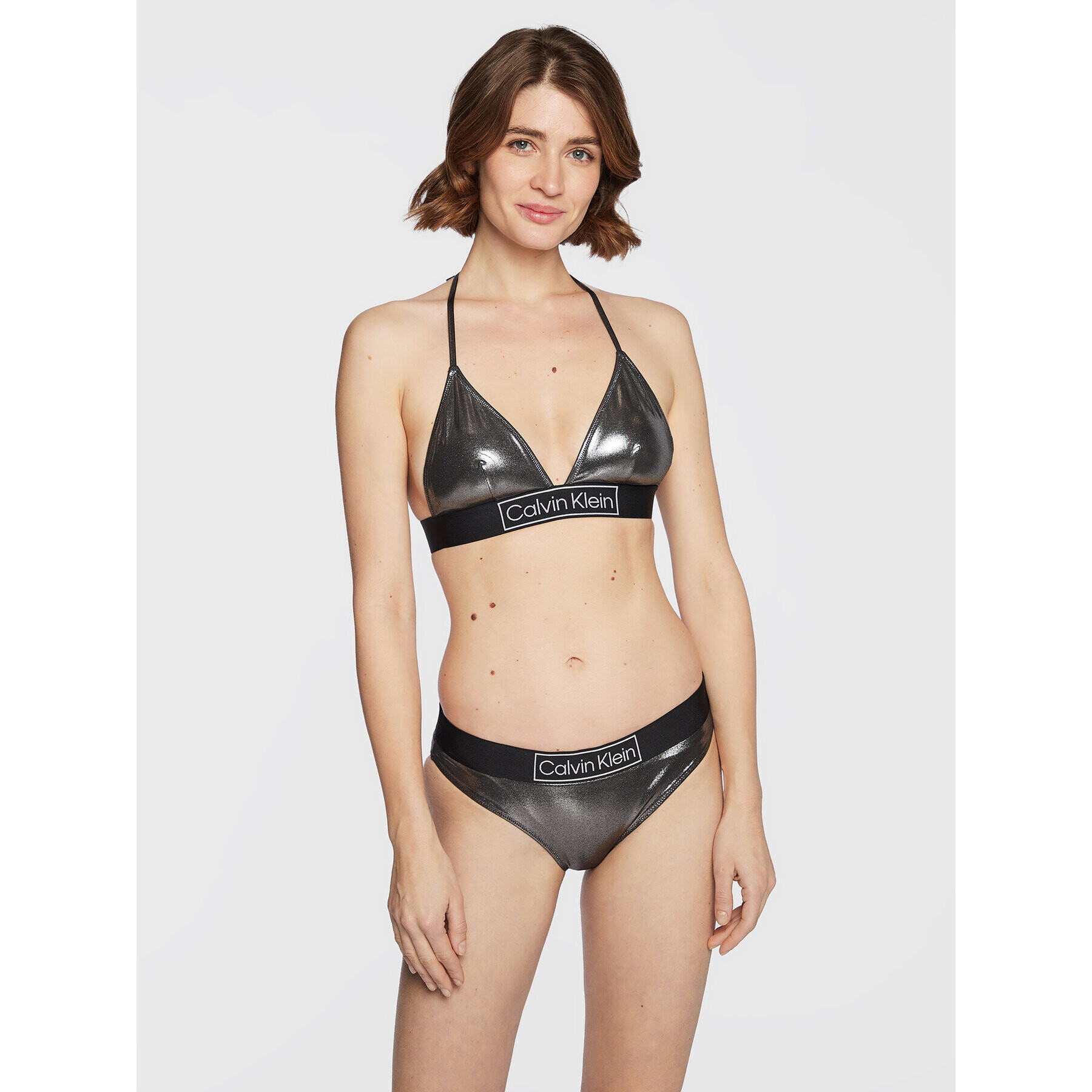 Calvin Klein Swimwear Bikini partea de jos Classic KW0KW01949 Negru - Pled.ro