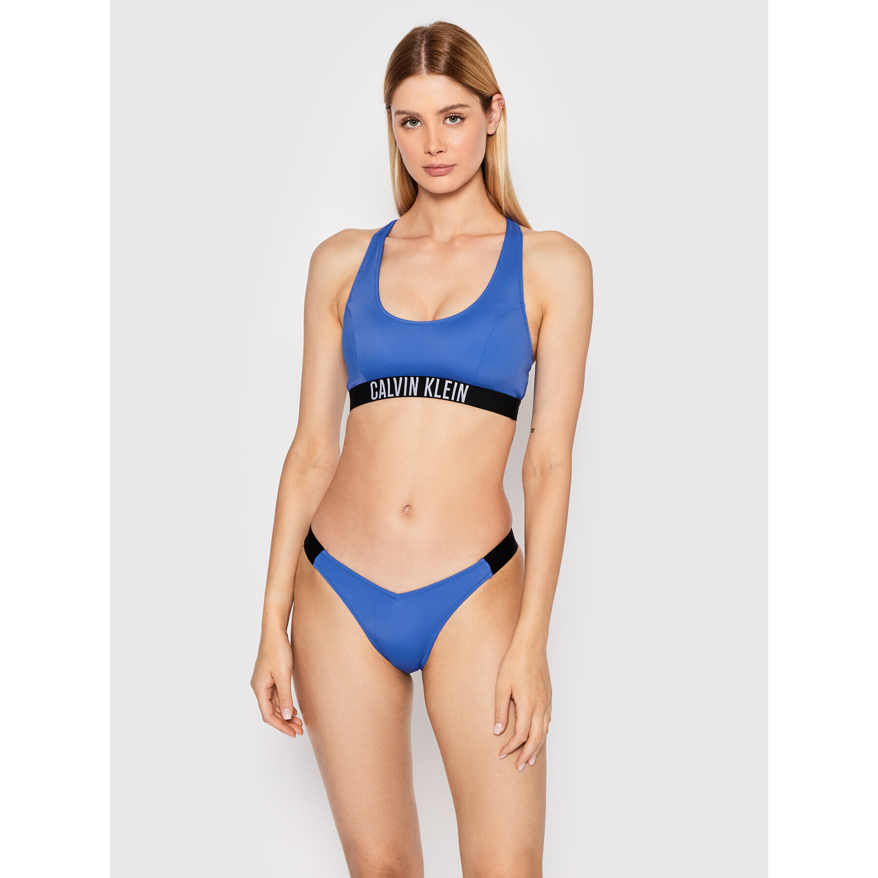 Calvin Klein Swimwear Bikini partea de jos Delta KW0KW01726 Bleumarin - Pled.ro