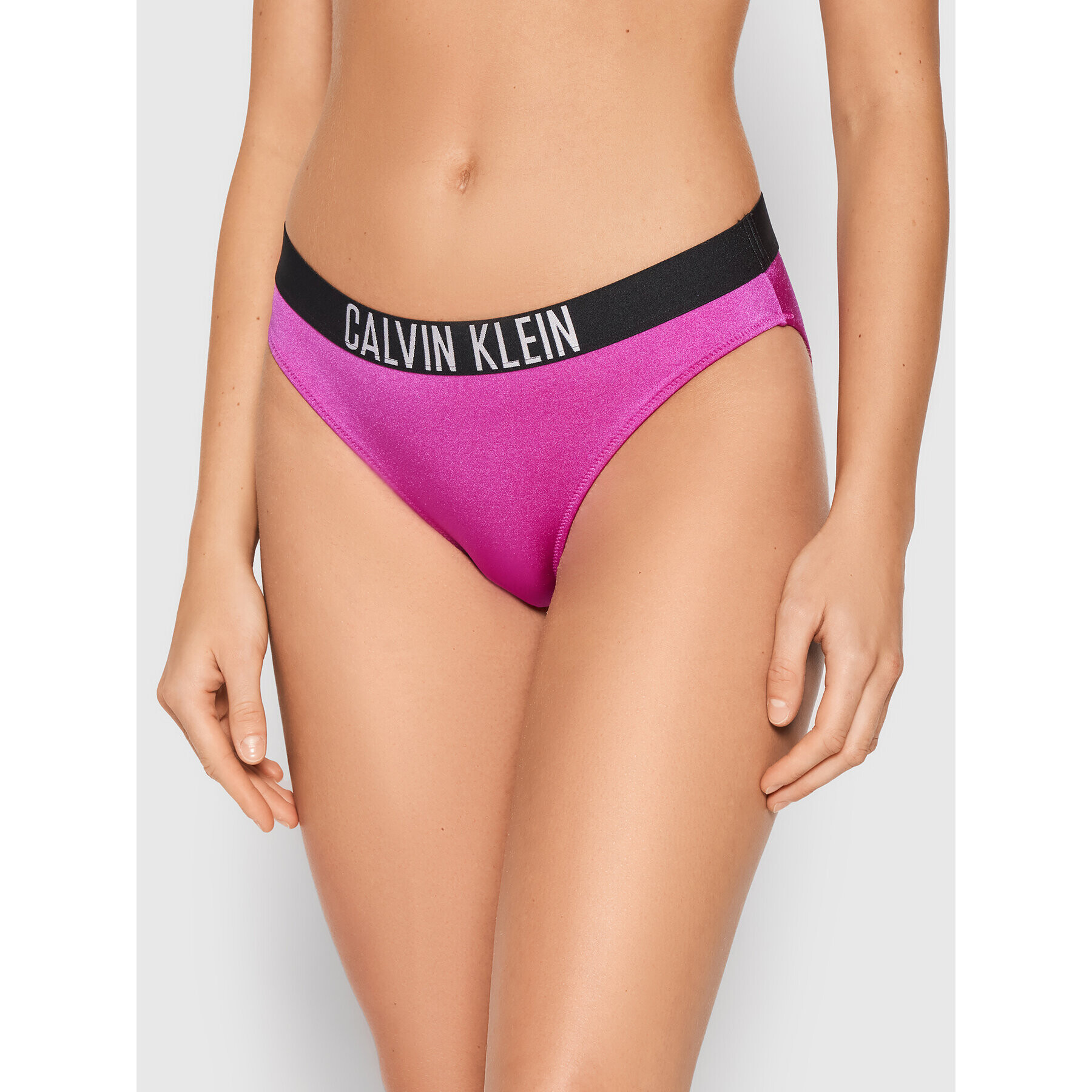 Calvin Klein Swimwear Bikini partea de jos KW0KW01463 Roz - Pled.ro