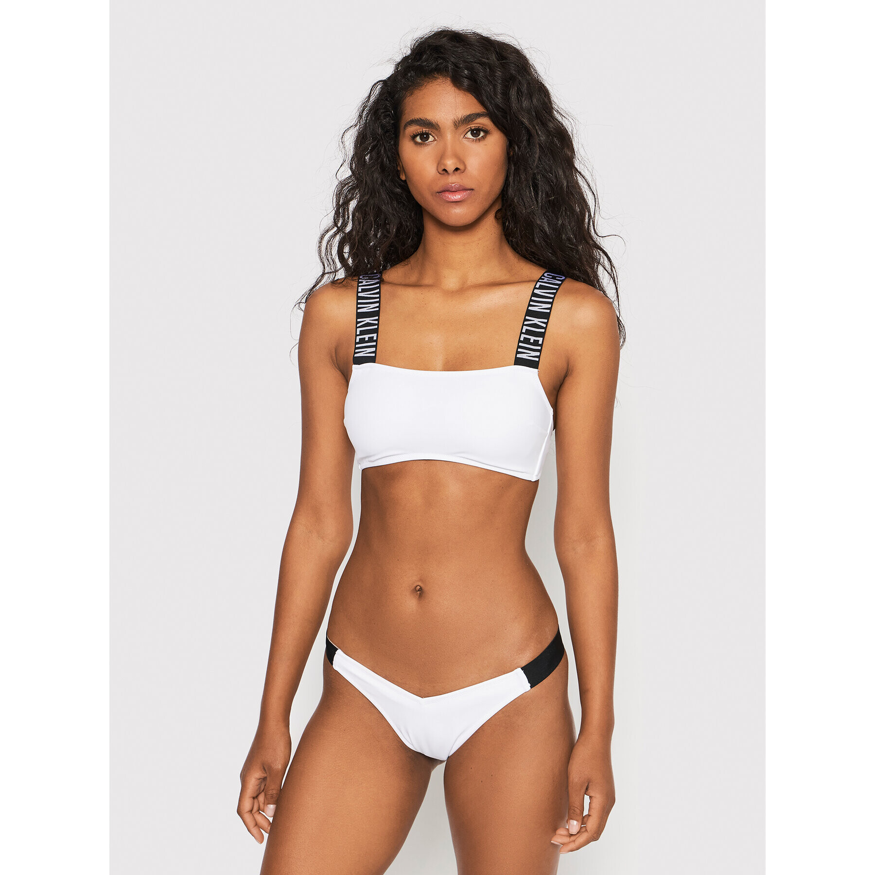 Calvin Klein Swimwear Bikini partea de jos KW0KW01726 Alb - Pled.ro