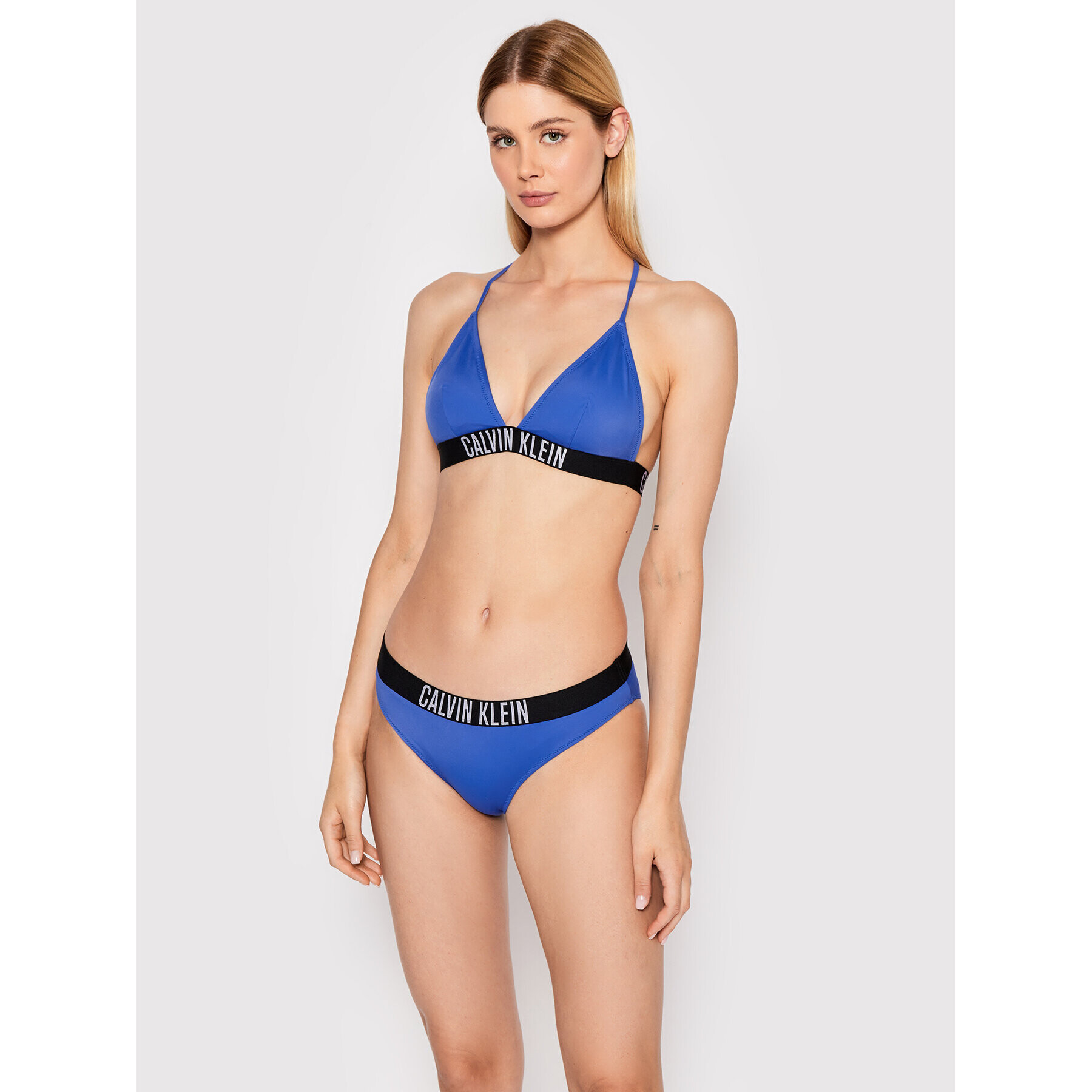 Calvin Klein Swimwear Bikini partea de jos KW0KW01728 Albastru - Pled.ro