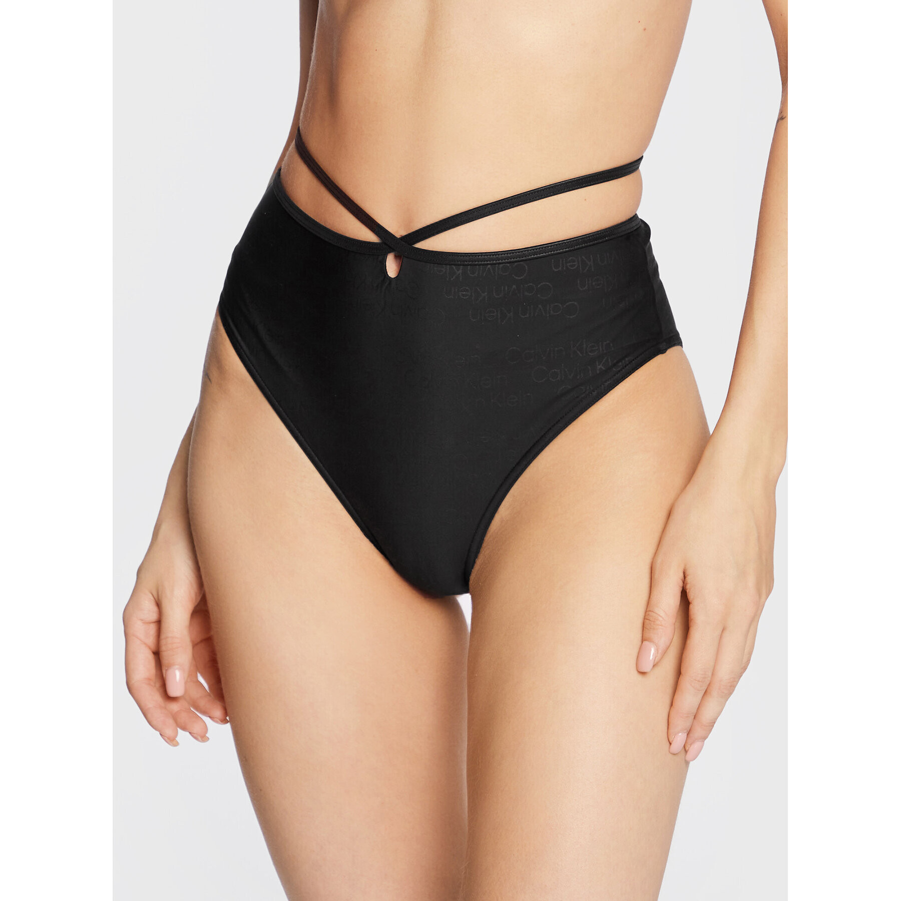 Calvin Klein Swimwear Bikini partea de jos KW0KW01894 Negru - Pled.ro