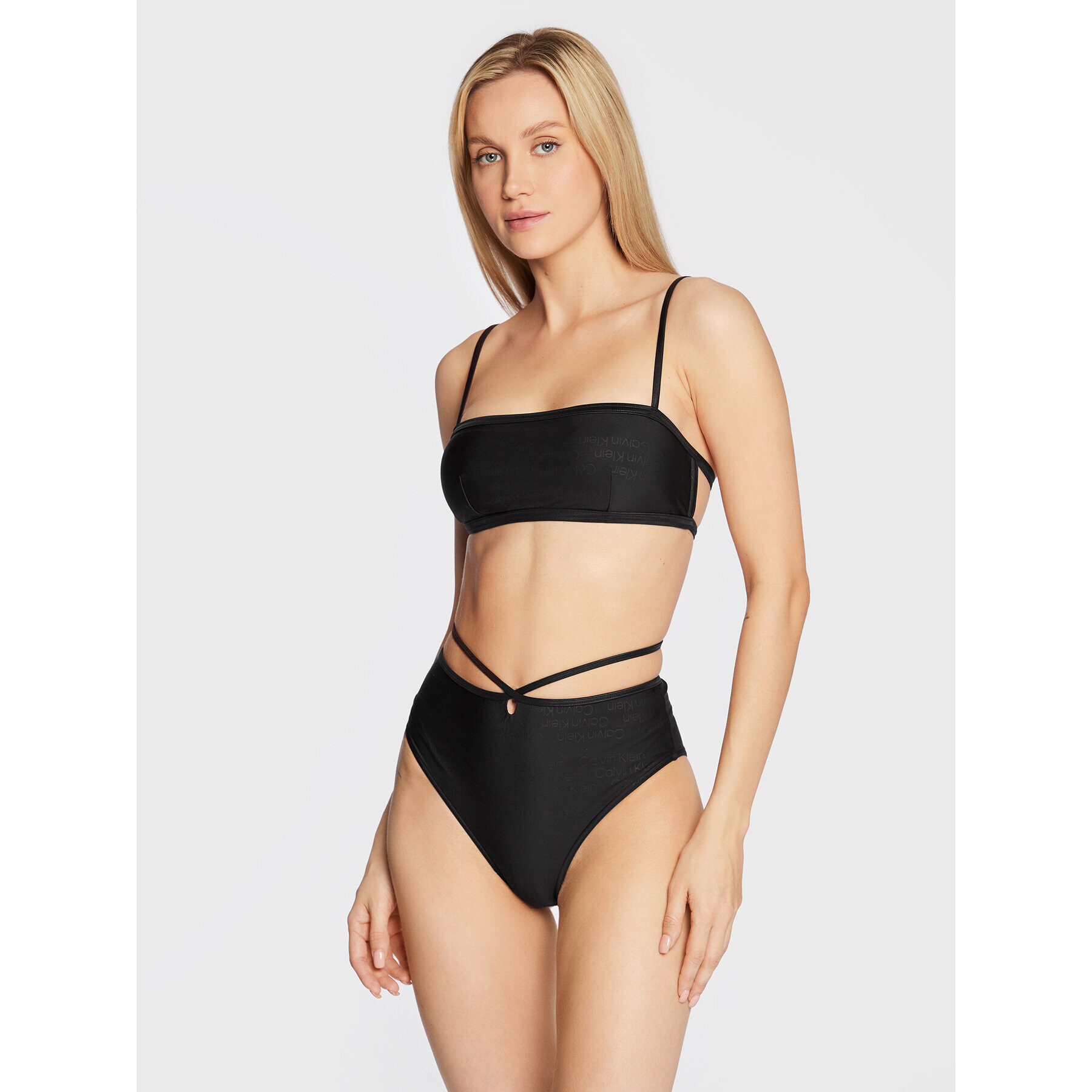 Calvin Klein Swimwear Bikini partea de jos KW0KW01894 Negru - Pled.ro