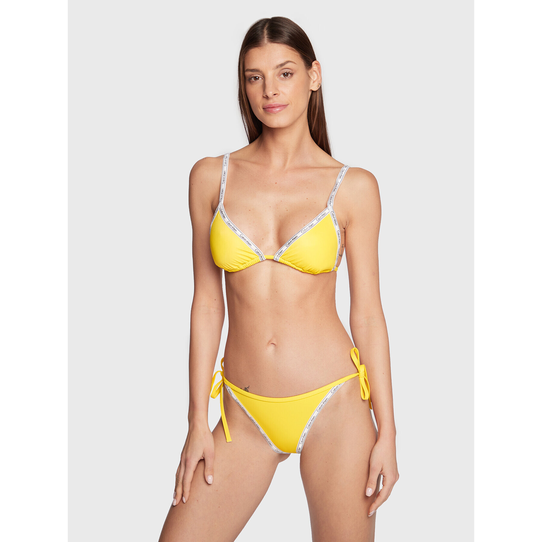 Calvin Klein Swimwear Bikini partea de jos KW0KW01951 Galben - Pled.ro