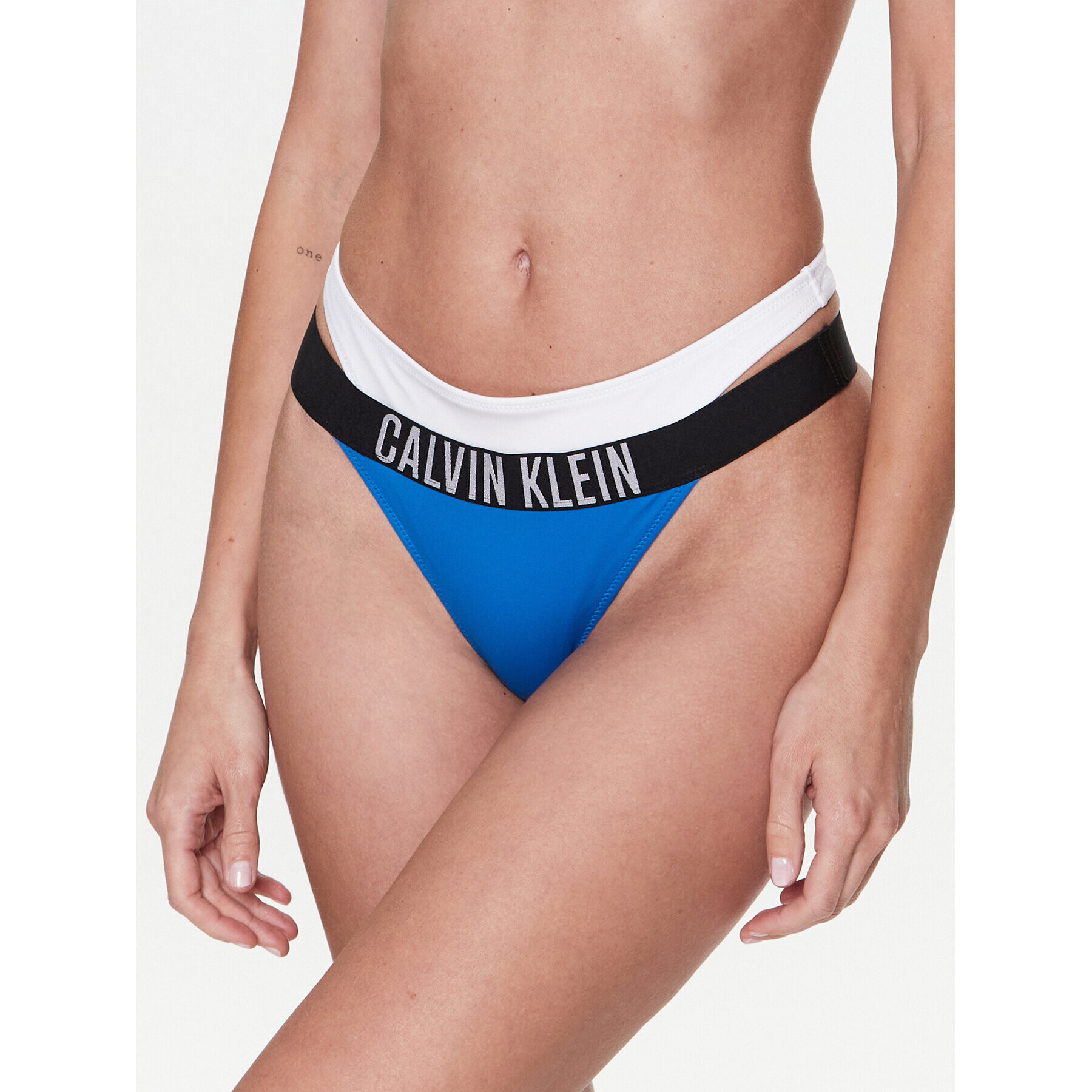 Calvin Klein Swimwear Bikini partea de jos KW0KW02020 Albastru - Pled.ro