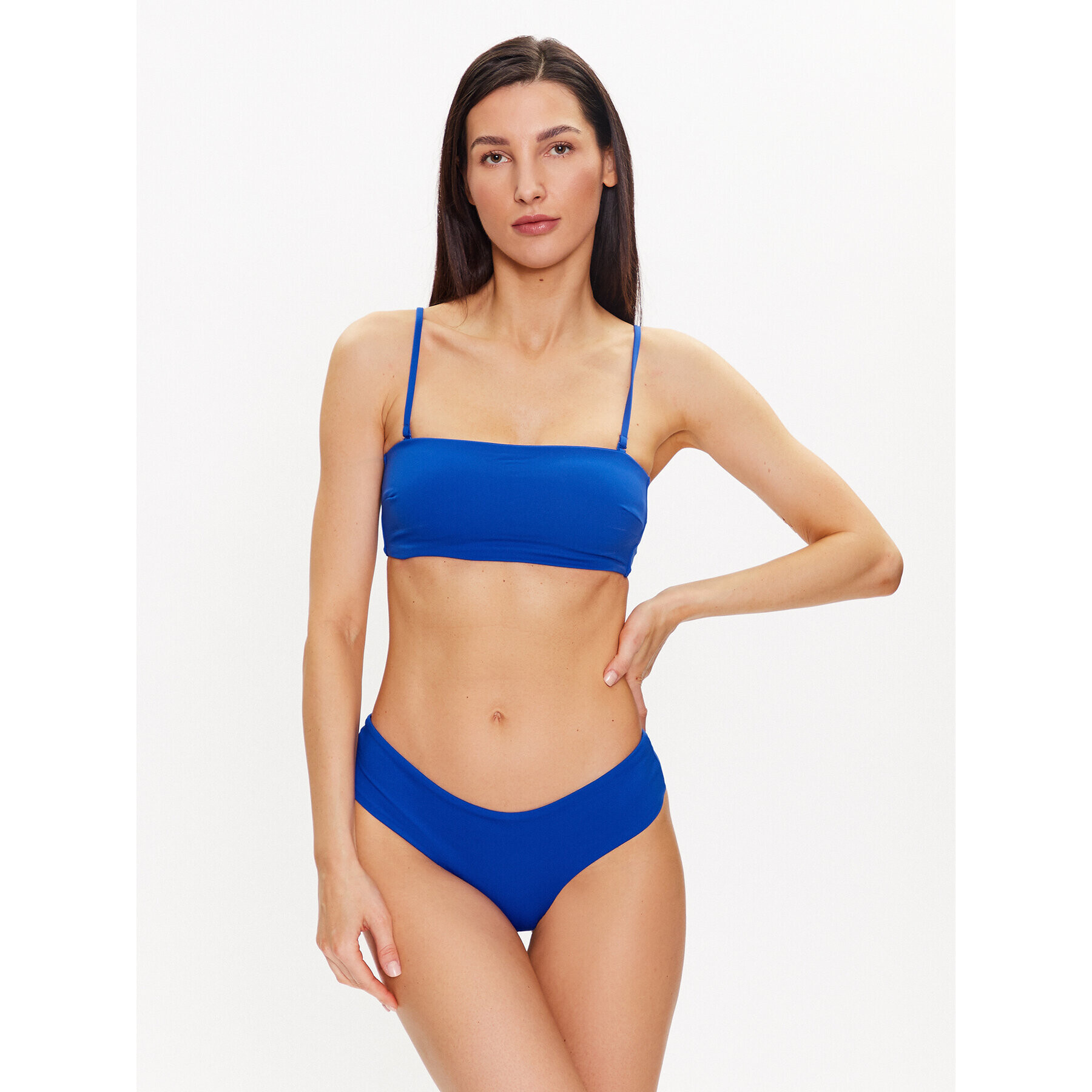 Calvin Klein Swimwear Bikini partea de jos KW0KW02046 Albastru - Pled.ro