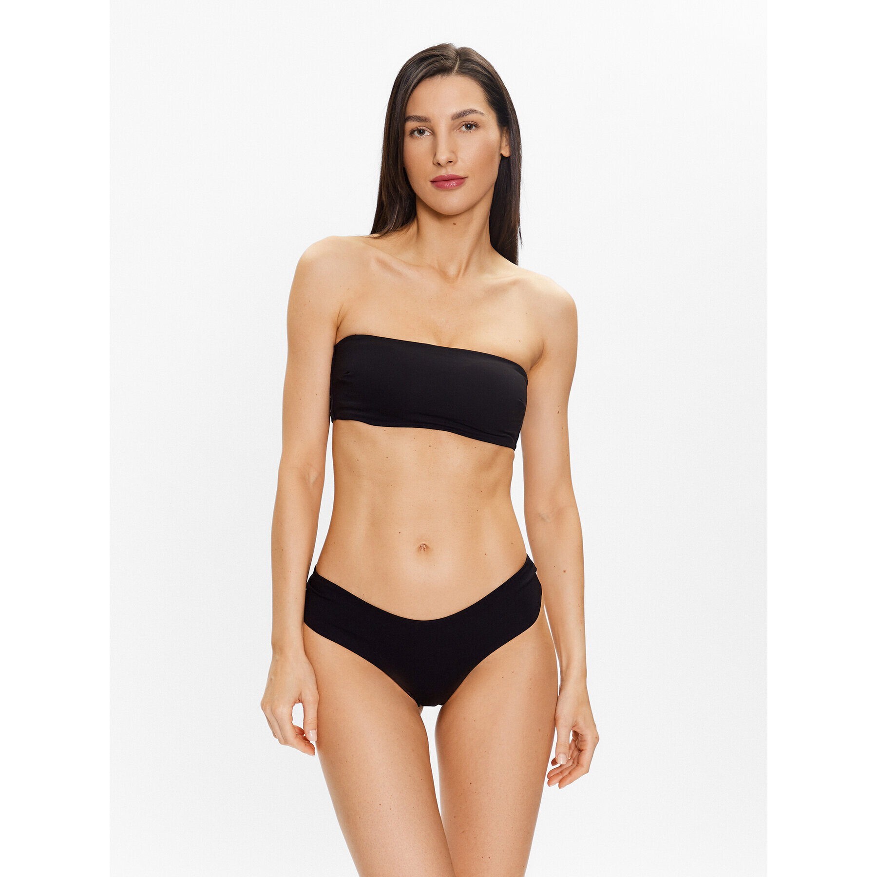 Calvin Klein Swimwear Bikini partea de jos KW0KW02046 Negru - Pled.ro