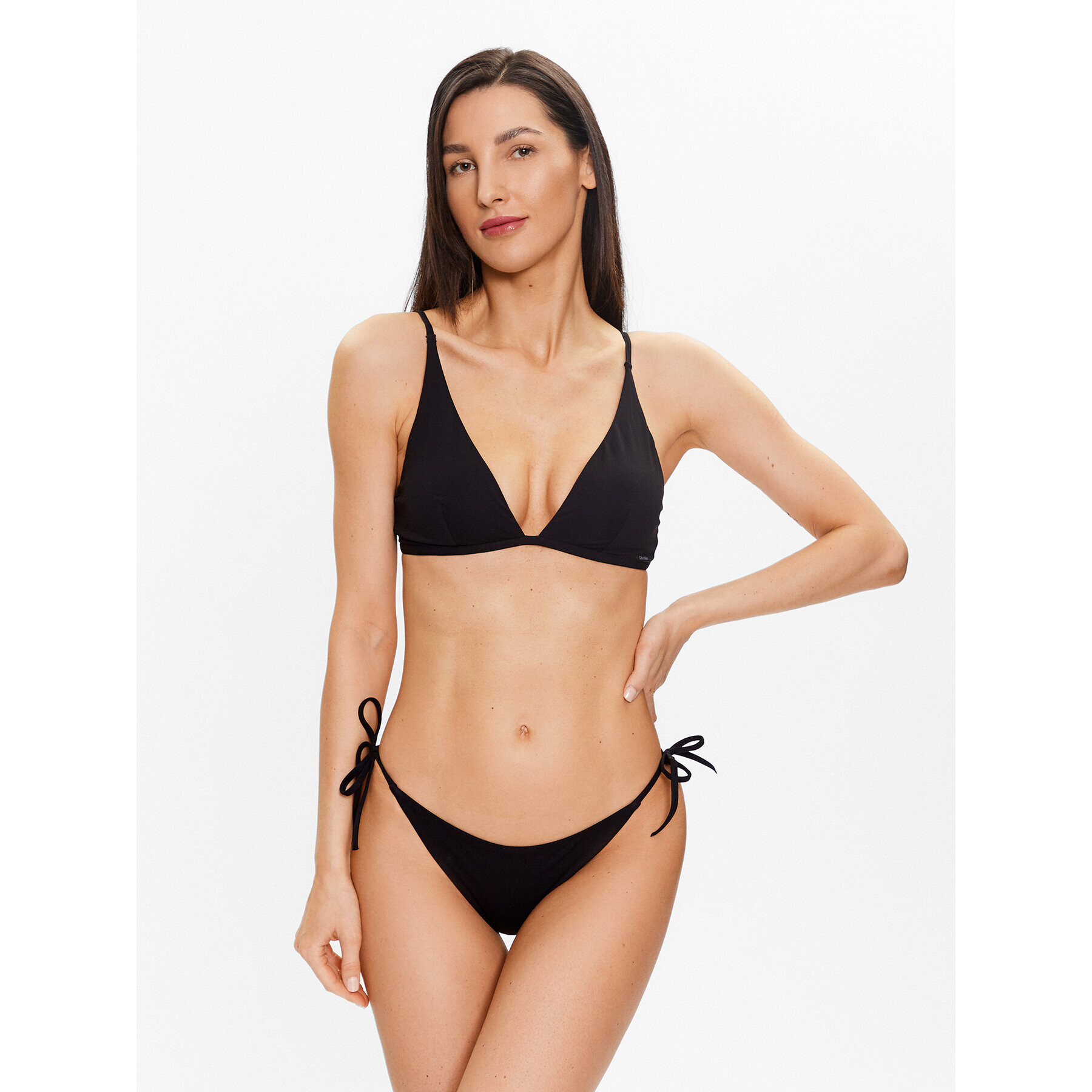 Calvin Klein Swimwear Bikini partea de jos KW0KW02102 Negru - Pled.ro