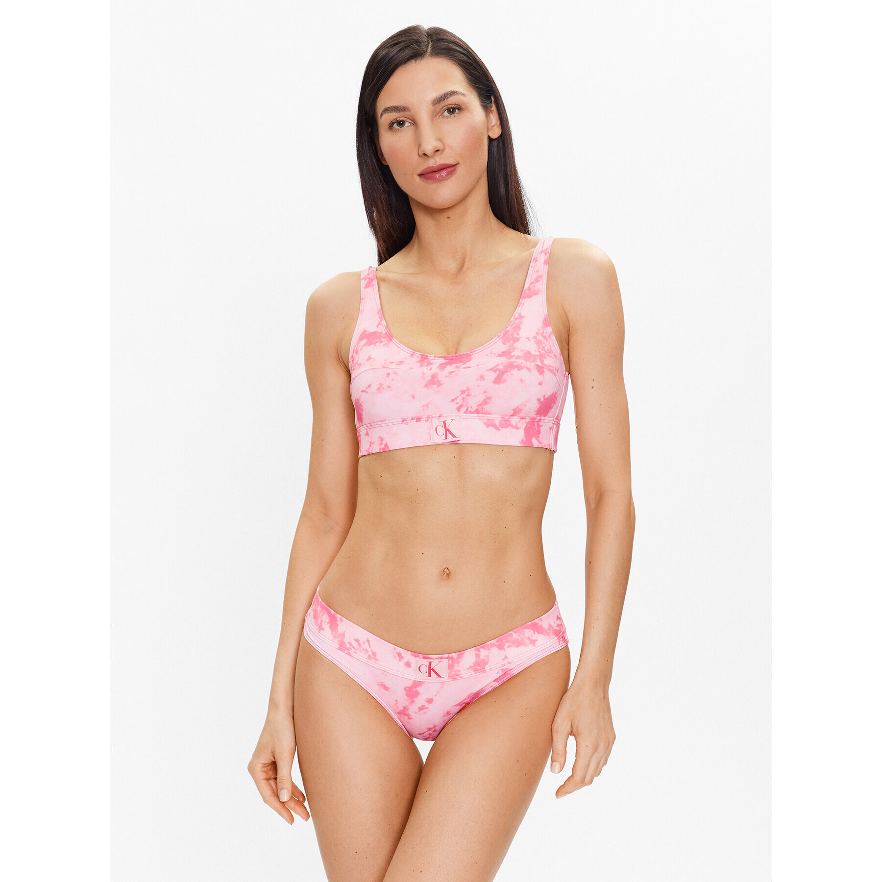 Calvin Klein Swimwear Bikini partea de jos KW0KW02124 Roz - Pled.ro