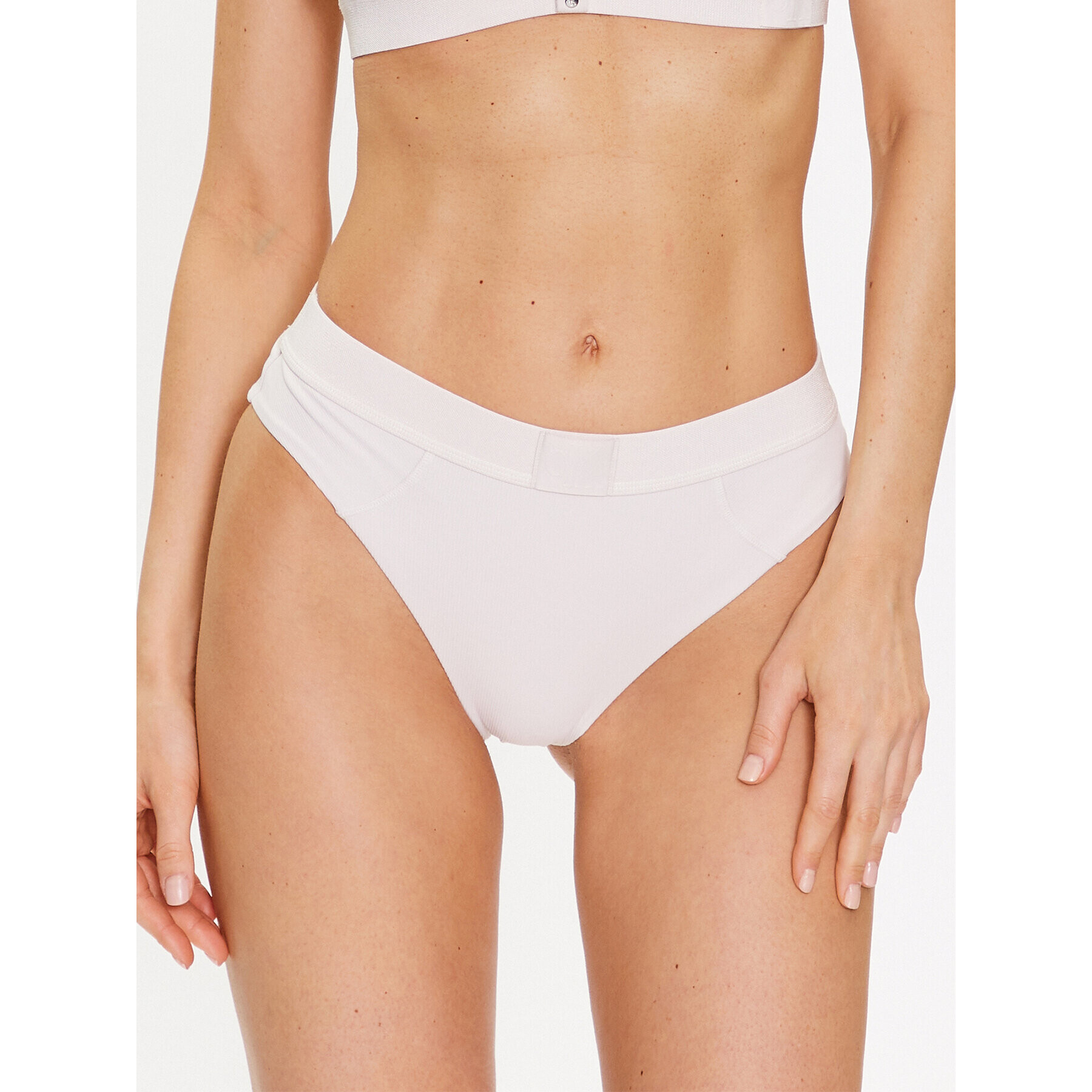 Calvin Klein Swimwear Bikini partea de jos KW0KW02150 Écru - Pled.ro