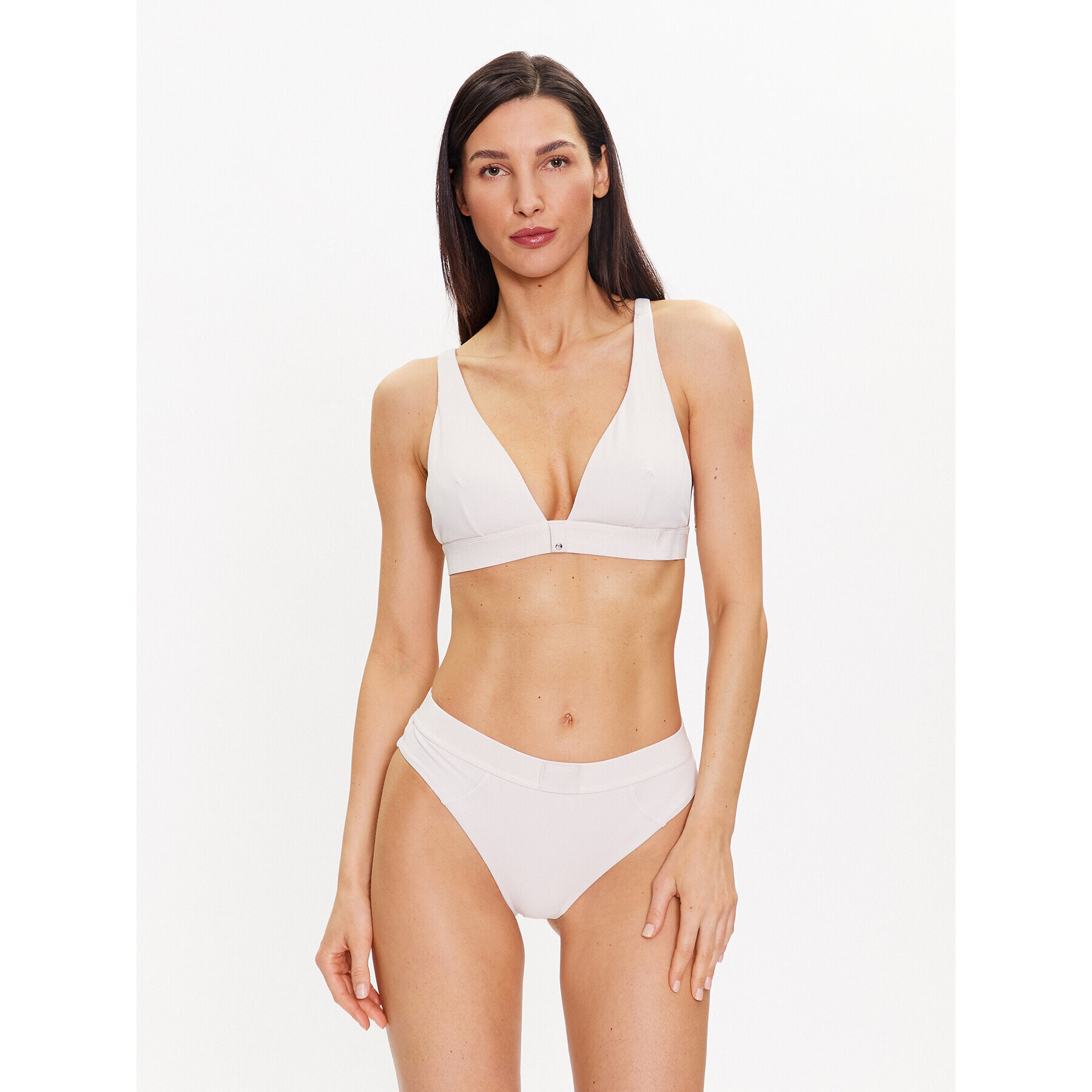 Calvin Klein Swimwear Bikini partea de jos KW0KW02150 Écru - Pled.ro