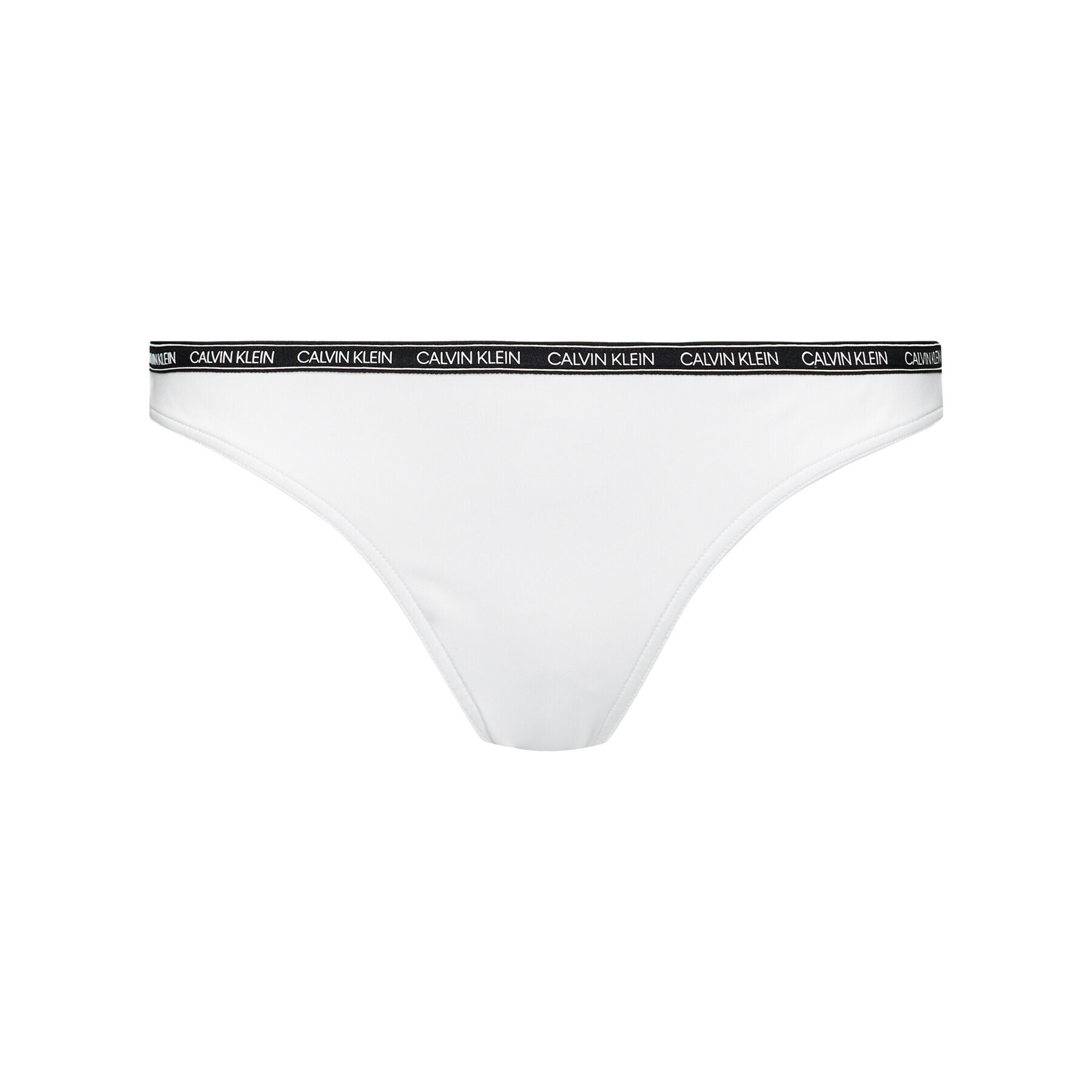 Calvin Klein Swimwear Bikini partea de jos Logo Tape KW0KW01275 Alb - Pled.ro