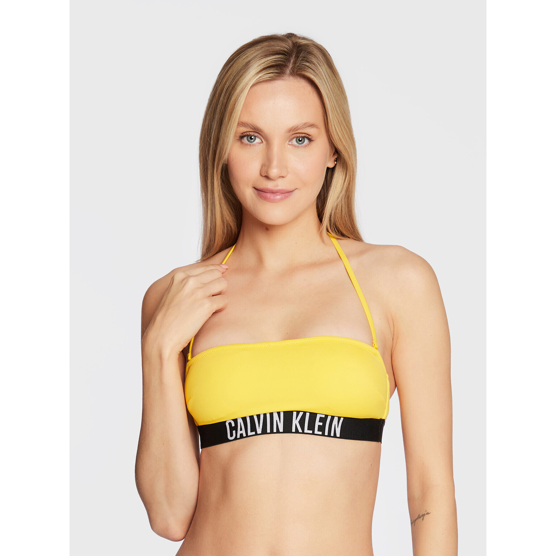 Calvin Klein Swimwear Bikini partea de sus Intense Power KW0KW01907 Galben - Pled.ro