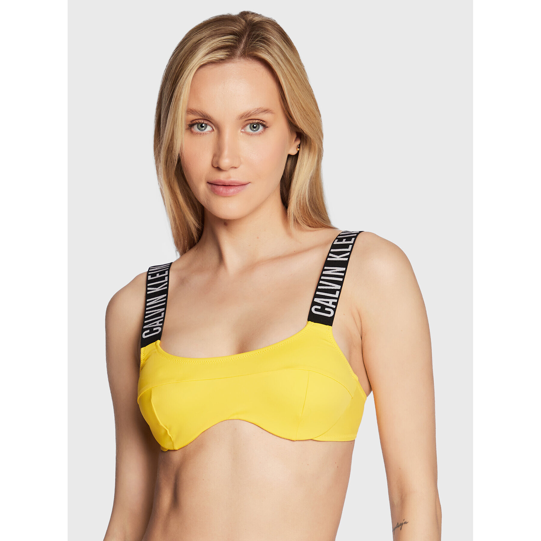 Calvin Klein Swimwear Bikini partea de sus Intense Power KW0KW01908 Galben - Pled.ro