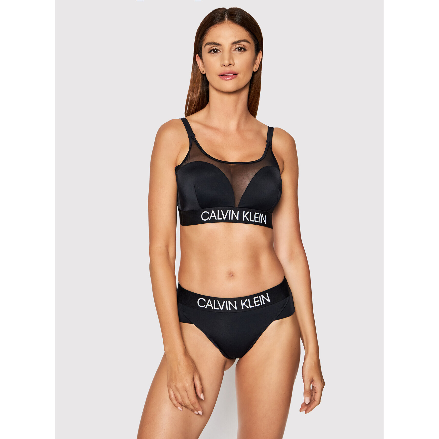 Calvin Klein Swimwear Bikini partea de sus KW0KW01310 Negru - Pled.ro