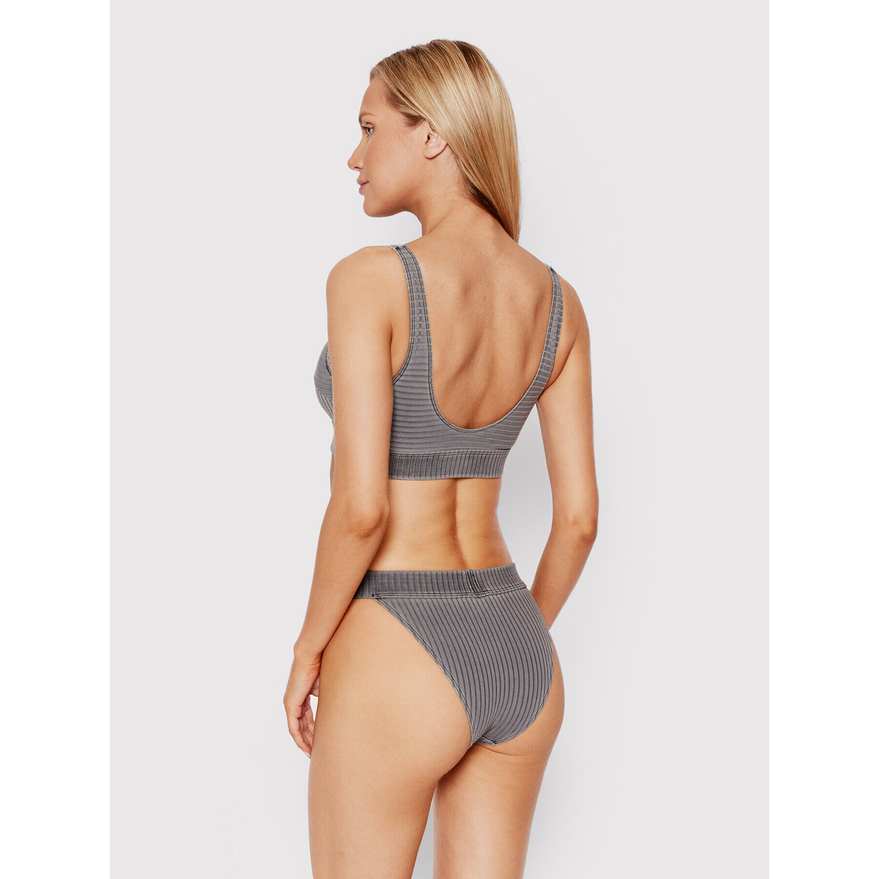 Calvin Klein Swimwear Bikini partea de sus KW0KW01753 Gri - Pled.ro