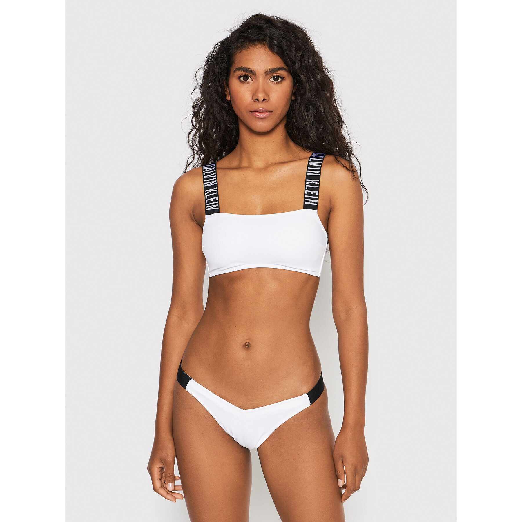 Calvin Klein Swimwear Bikini partea de sus KW0KW01838 Alb - Pled.ro