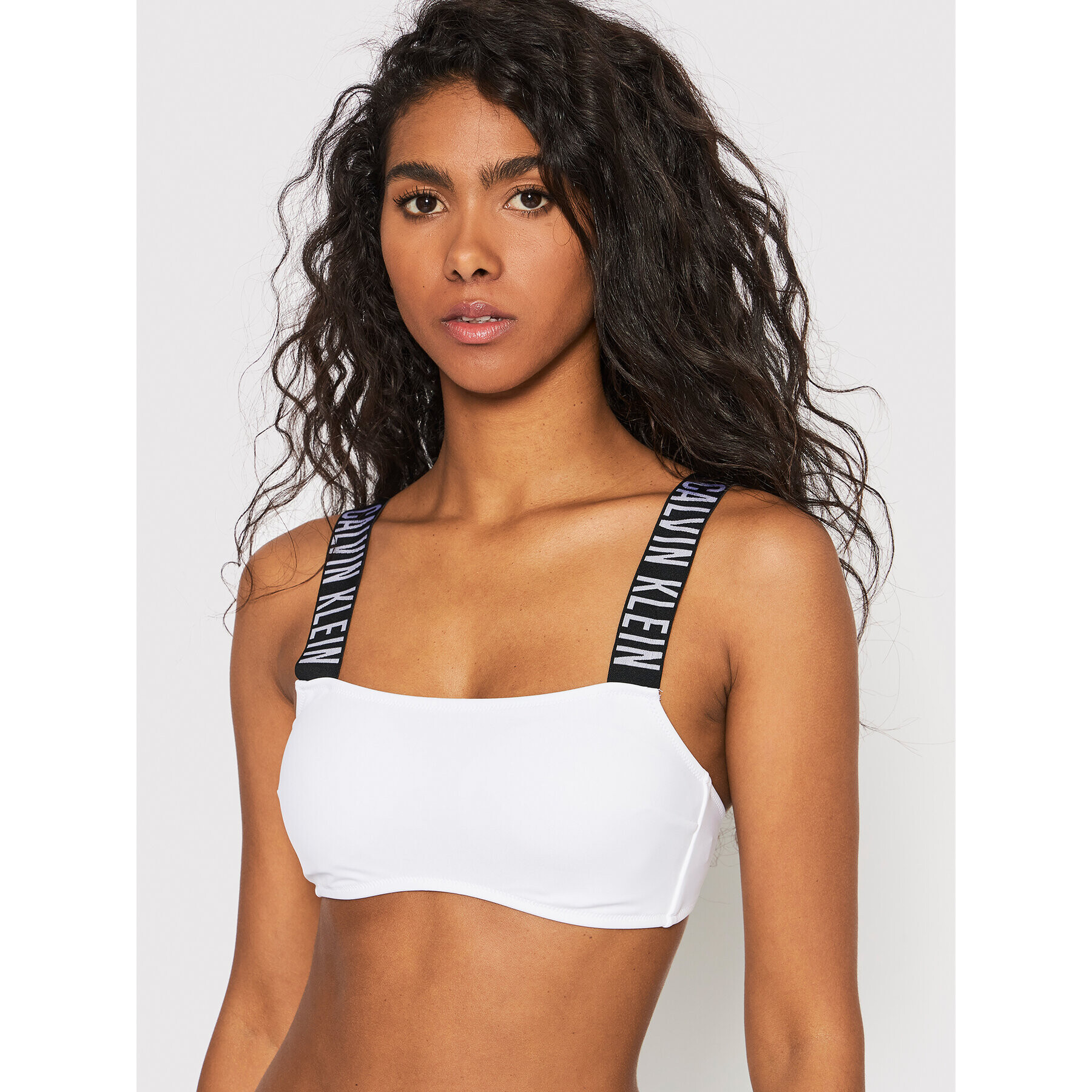 Calvin Klein Swimwear Bikini partea de sus KW0KW01838 Alb - Pled.ro