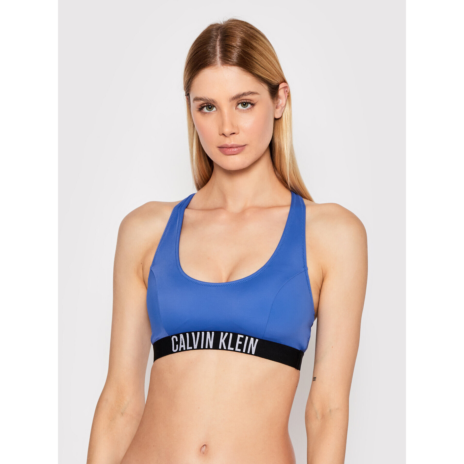 Calvin Klein Swimwear Bikini partea de sus KW0KW01839 Albastru - Pled.ro